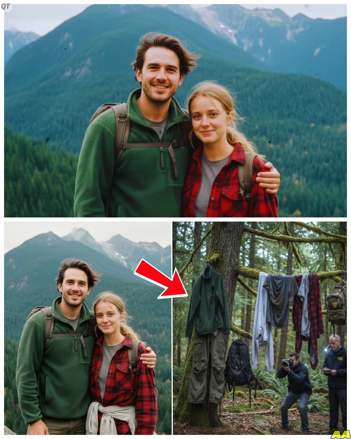 A Couple Vanished During a Quiet Mountain Hike and 25 Years Later Their Clothes Are Found Hanging in a Tree as If Time Itself Had Been Disturbed -KK It was supposed to be a simple trip, the kind people take to escape the noise of everyday life, but when they never returned, the mountain kept its silence for decades, until one unexpected discovery shattered that stillness, because the condition and placement of what was found didn’t just raise questions, it suggested something far more unsettling than anyone had prepared for. The full story is in the comments below.