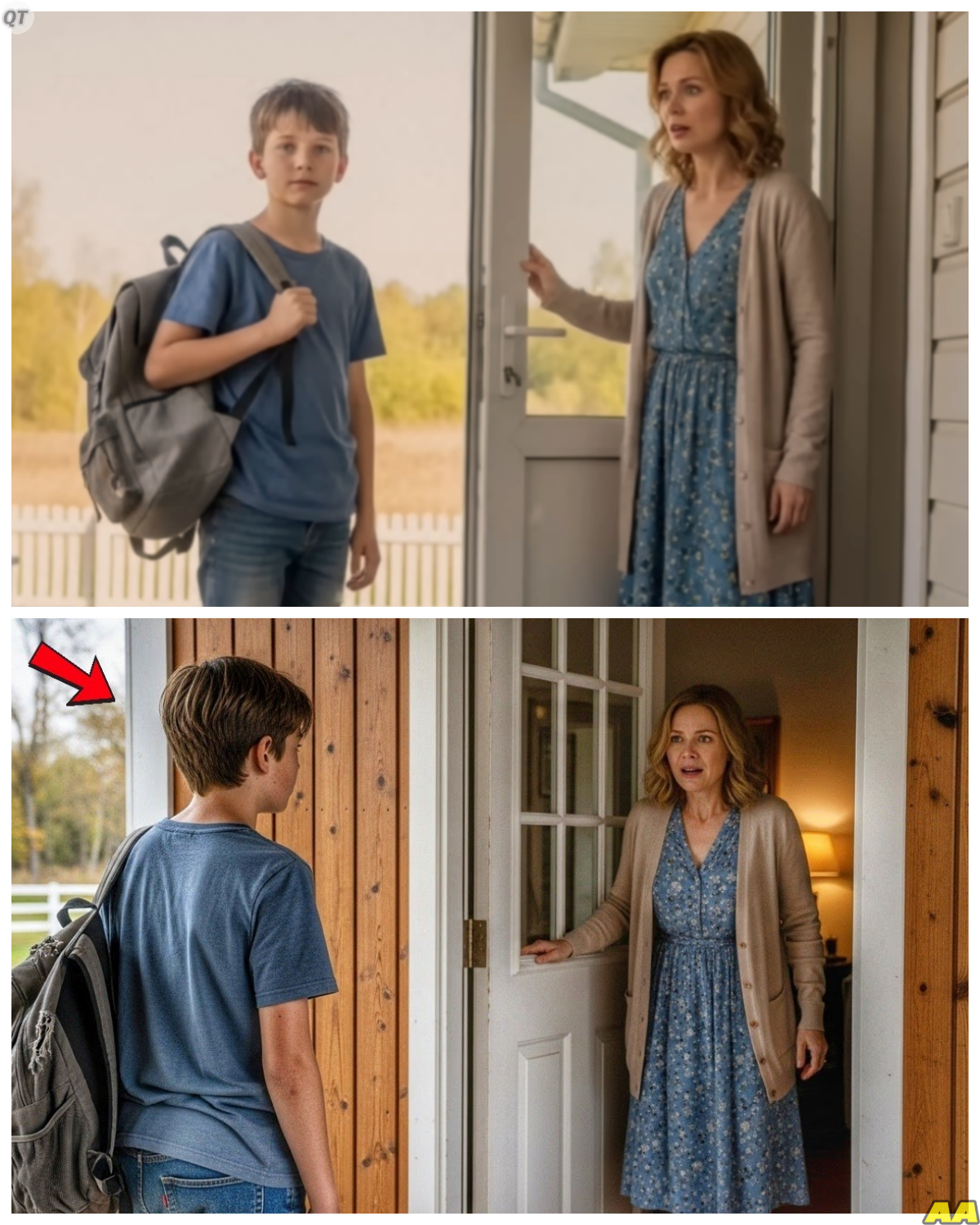 Thirsty Boy Knocked on a Stranger’s Door Asking for Water but the Moment the Woman Opened It She Collapsed to Her Knees as a Hidden Truth Came Rushing Back -KK It should have been a simple act of kindness, a glass of water on a quiet day, but the second she saw his face, something inside her broke in a way she couldn’t control, because what stood before her wasn’t just a child in need, it was a living reminder of something she had spent years trying to forget. The full story is in the comments below.