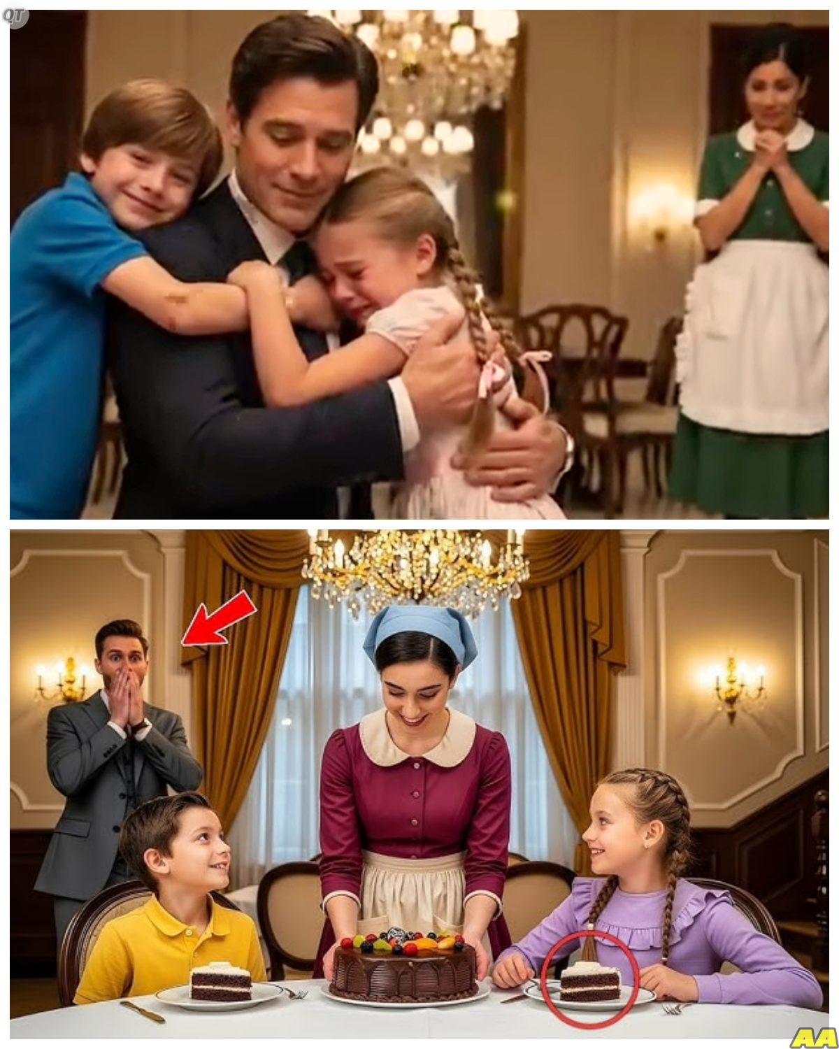 Millionaire Returns Home Unexpectedly Expecting Silence but What He Sees His Maid Doing With His Children Stops Him in His Tracks and Brings Him to Tears -KK He had planned to walk in quietly, maybe surprise them, maybe catch a glimpse of the life he rarely had time to witness, but what he saw unfolding in front of him wasn’t what he had imagined at all, because instead of chaos or neglect, he found something so genuine and unexpected that it forced him to confront everything he thought he understood about his own home. The full story is in the comments below.