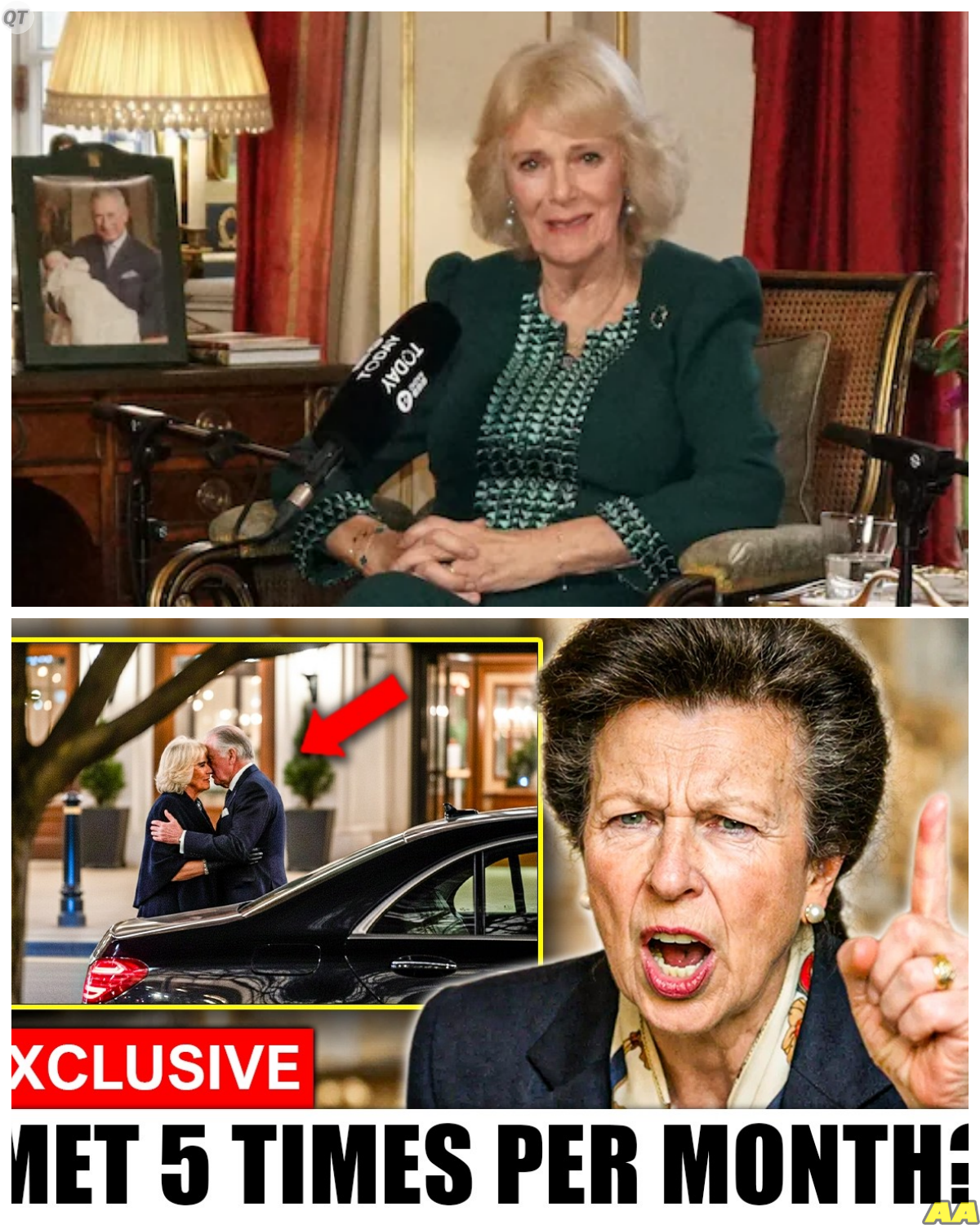 Camilla’s secret midnight hotel meeting caught on camera as quiet tensions explode behind palace walls and Anne’s cold fury signals a royal fallout no one can contain -KK What looked like an ordinary late-night arrival quickly turned into something far more unsettling, as security footage began circulating among insiders who claim the meeting was anything but innocent, and while Camilla remained composed in public, Princess Anne reportedly reacted with a chilling silence that insiders say is far more dangerous than anger, hinting that this is not just a disagreement but the beginning of a fracture that could quietly reshape the royal hierarchy. The full story is in the comments below.