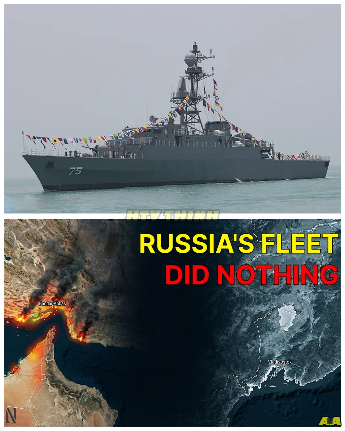 RUSSIA WATCHED IRAN’S NAVY COLLAPSE—AND DID NOTHING… BECAUSE IT COULDN’T? As Iran’s conventional naval forces were hammered and key warships wiped out, many expected Moscow to step in—but silence was the only response. At first, it feels like a shocking betrayal, a moment where allies turn their backs when it matters most. But the twist reveals something far more unsettling—Russia’s own naval limitations, especially in distant theaters, may have made intervention impossible rather than optional. With a Pacific Fleet lacking carrier power and long-range projection, Moscow may have been watching from the sidelines not by choice, but by constraint. Why did Russia appear passive in such a critical moment, and what does that reveal about its real military reach?