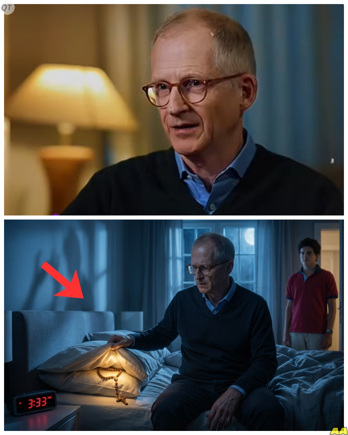 My Son Carlo Claimed There Is a Precise Moment at 3:33 AM When the Boundary Between Sleep and Something Else Begins to Shift and Those Who Place a Rosary Under Their Pillow May Experience a Sensation So Real It Feels Less Like a Dream and More Like Being Quietly Observed From the Other Side -KK It sounded like a harmless devotional habit, the kind passed down without much thought, until people began describing the same unsettling detail at the exact same time, waking not in panic but in a strange awareness they could not fully explain or forget. The full story is in the comments below.