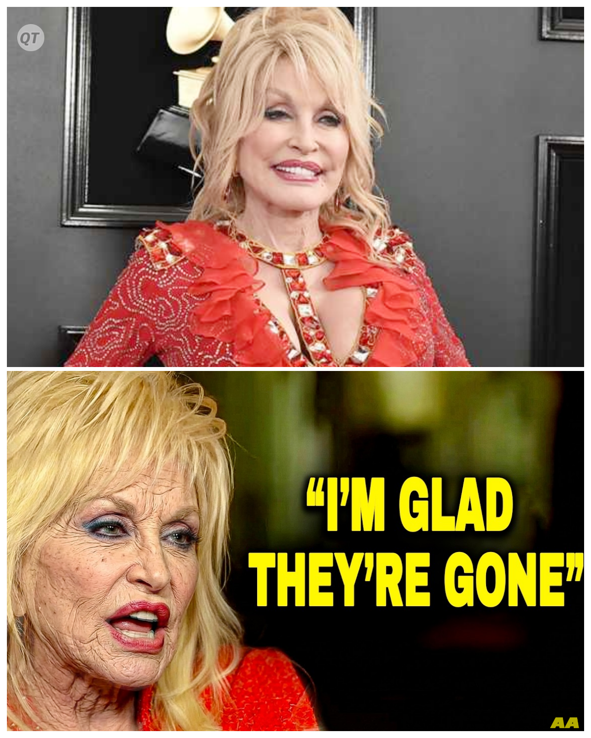 “Dolly Parton at 80: The Celebrities She’s Relieved to Bid Farewell!” -ZZ  In a remarkable moment, Dolly Parton, now 80, shares her thoughts on the celebrities she’s glad have exited the spotlight. Her reflections provide a unique perspective on fame and the entertainment industry. Which names does she drop, and what reasons does she offer for her sentiments? Prepare for a captivating dive into the world of celebrity and the opinions of a beloved icon!