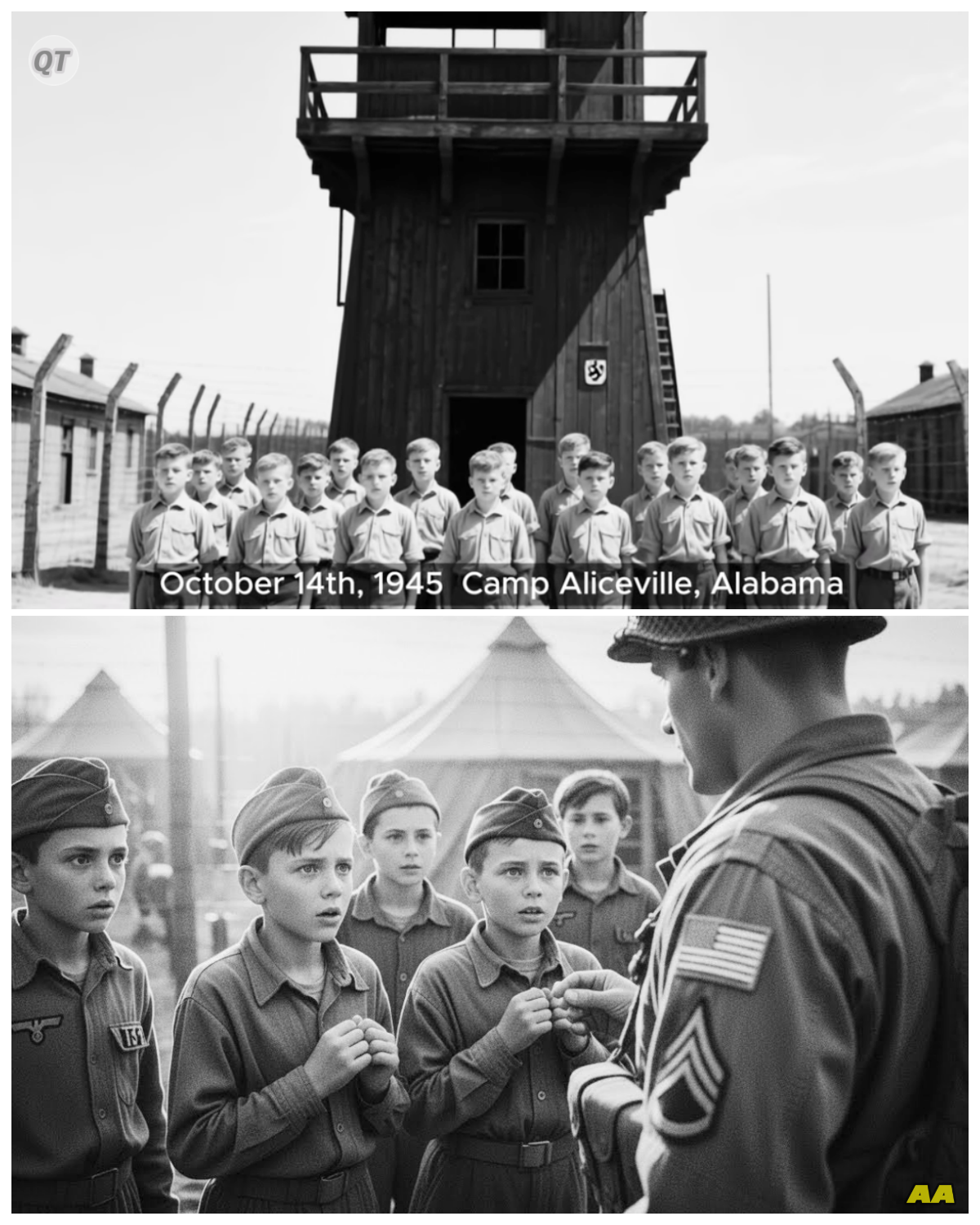Are We Allowed to Smile? German Children POW Asked After Entering an American Camp-ZZ
