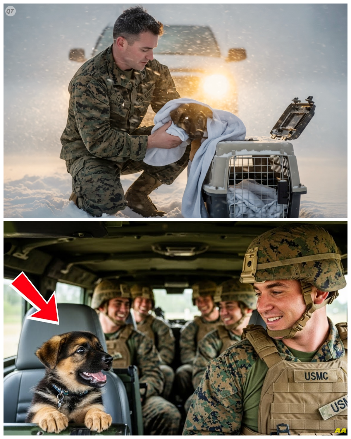 Rescued German Shepherd Won’t Stop “Talking” to His Marine — Try Not to Laugh at This Friendship