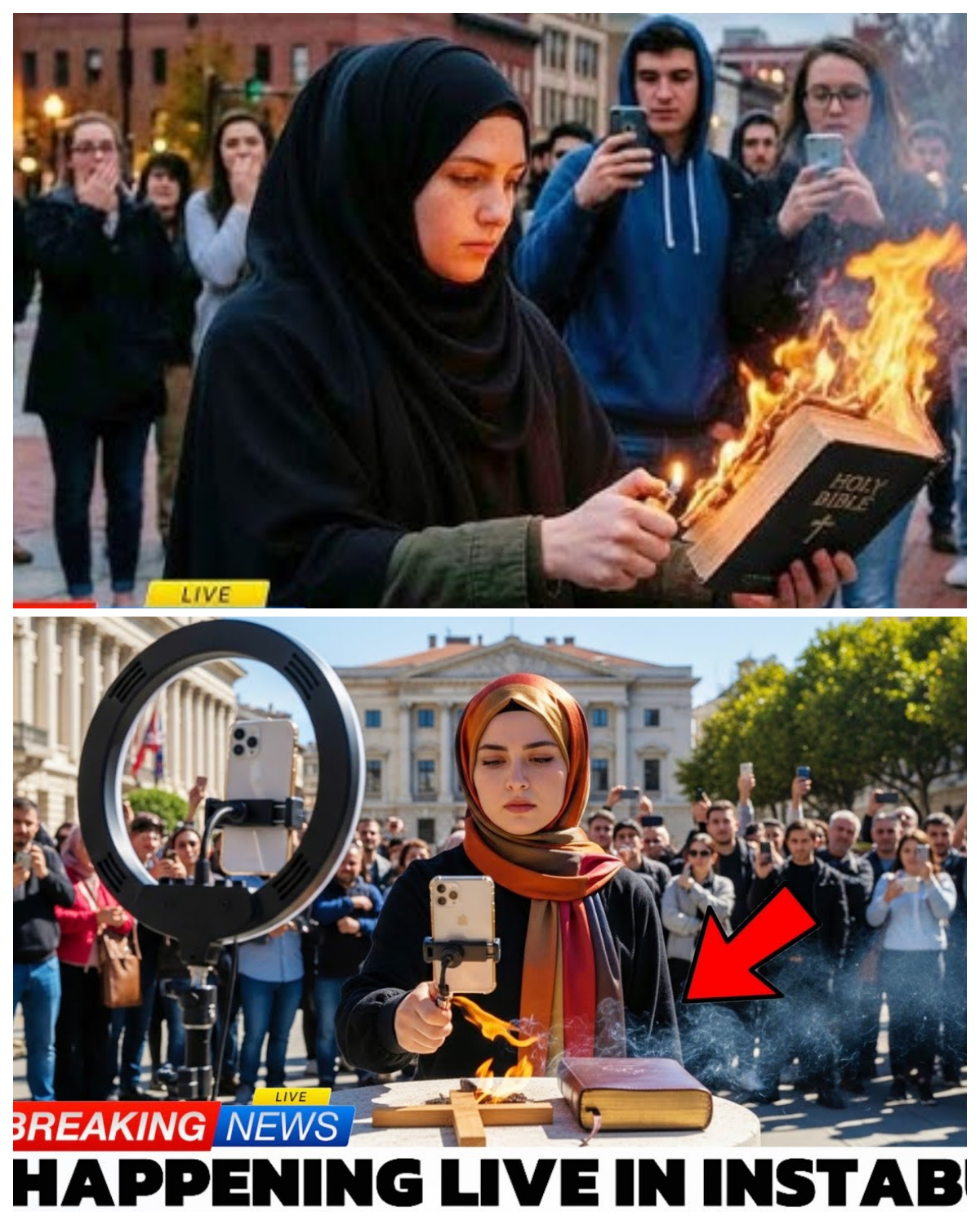 Turkish Muslim Woman Burns a Bible and a Cross, She Didn’t Expect What Happened Next