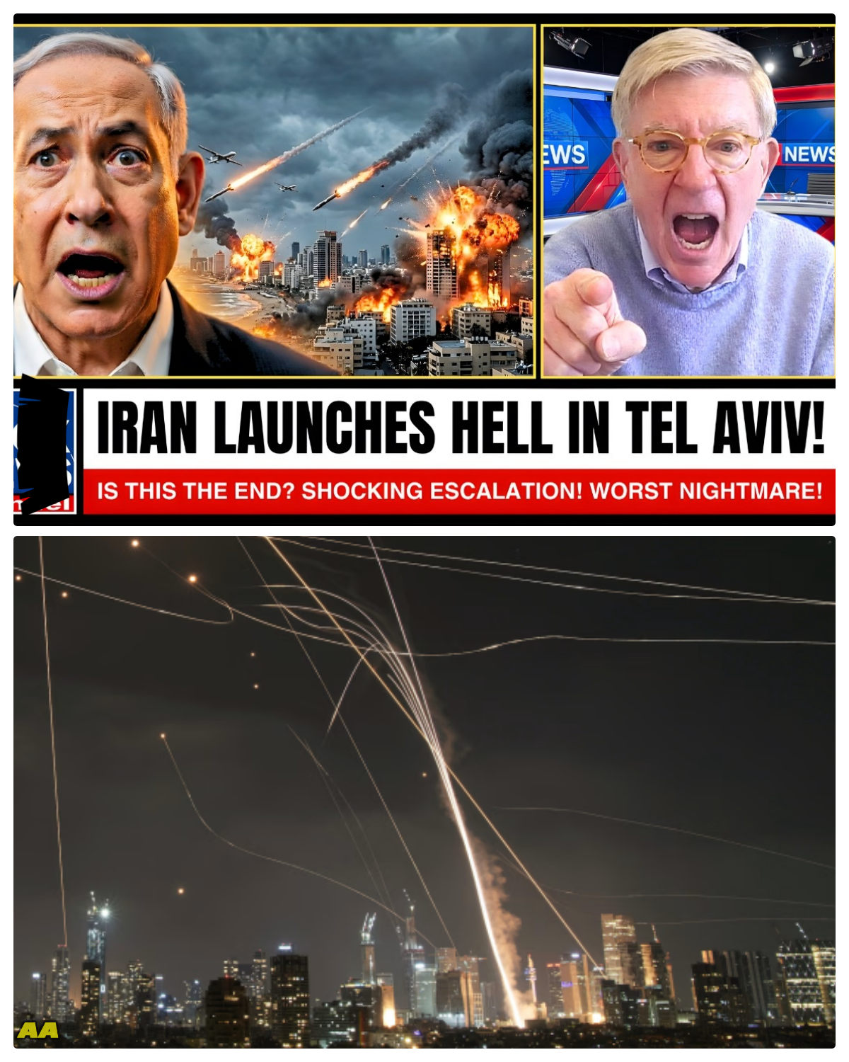 1 MIN AGO: Iran STRIKES Tel Aviv — Israel in TOTAL CHAOS!