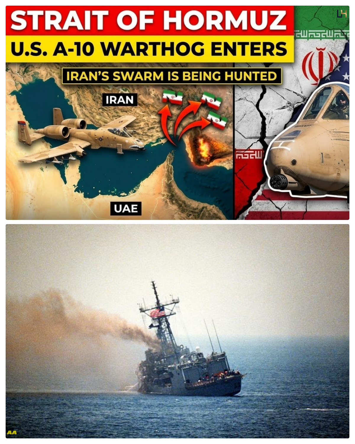 U.S. A-10 Warthog Enters the Strait of Hormuz — Iran’s Naval Swarm Is Being HUNTED