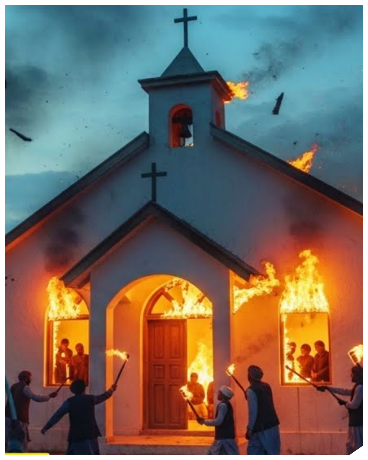 Muslim Extremists Set Fire to a Church With Worshippers Inside – What Happened Next Defies Logic