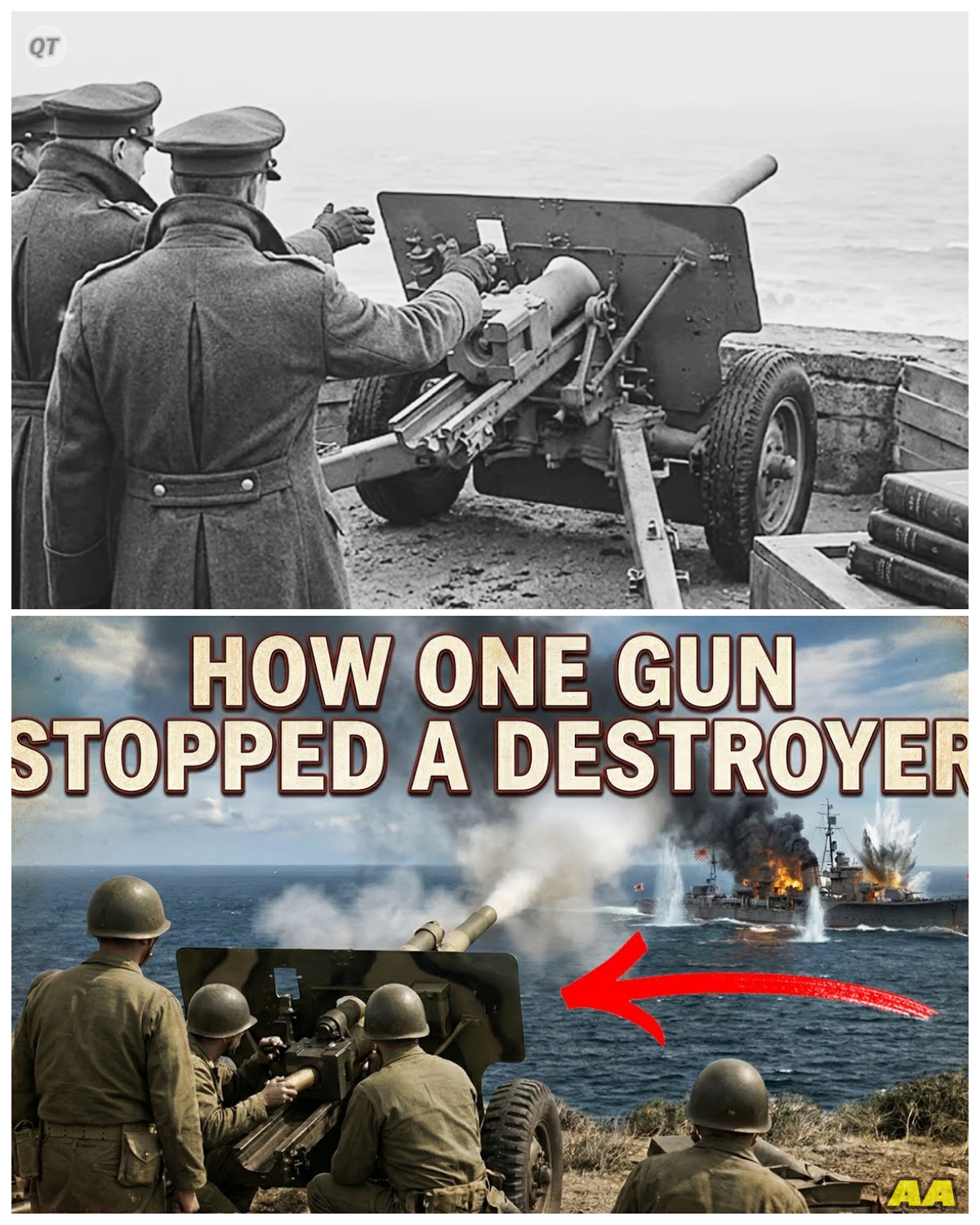 Watch How a 75mm Cannon Took Down a Japanese Destroyer in Minutes-ZZ