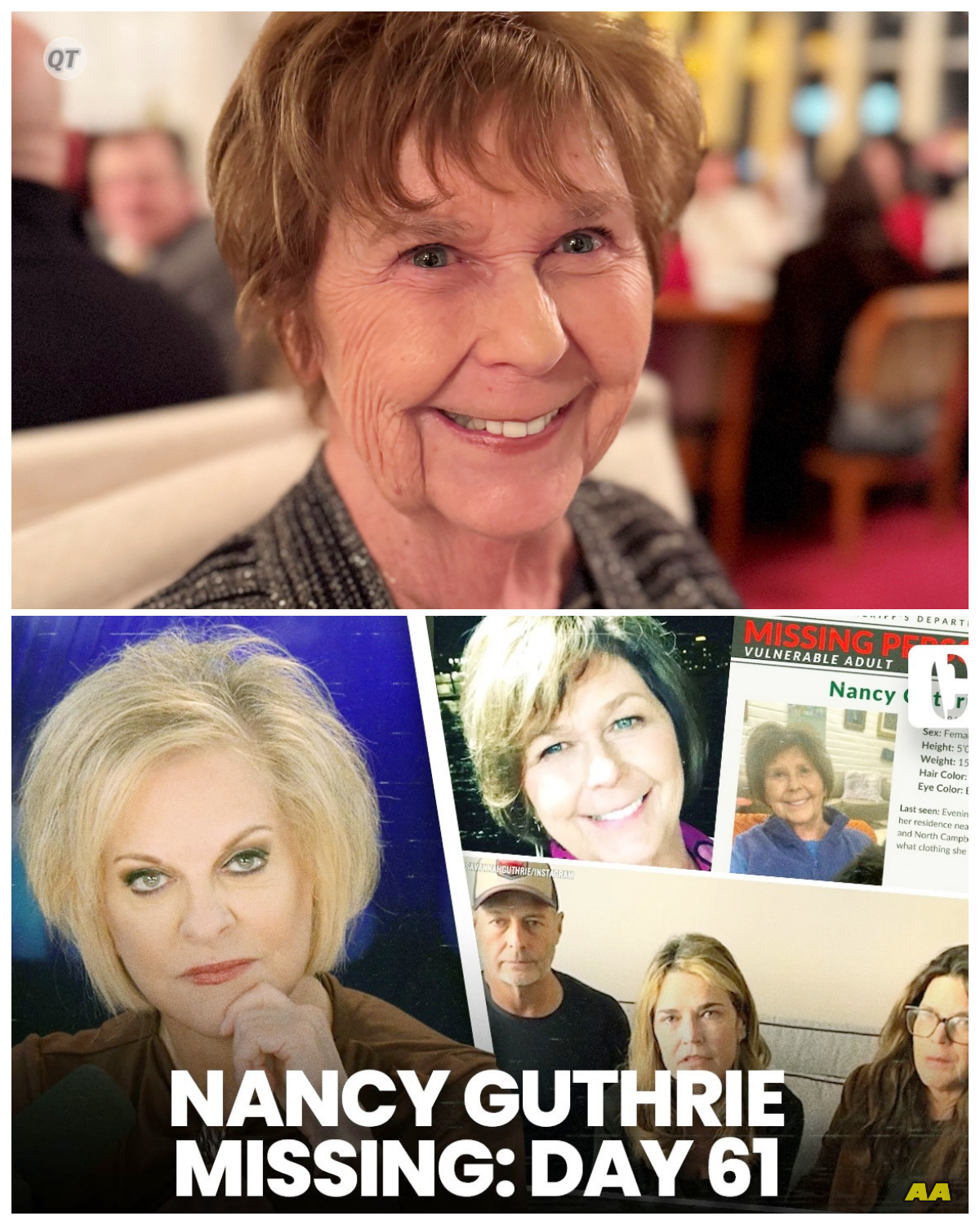 “Day 61: Savannah Guthrie’s Mother Missing – Investigators Pursue New Leads!” -ZZ  As day 61 passes with Savannah Guthrie’s mother still missing, investigators are pursuing new leads in hopes of finding her. What steps are being taken to advance the search, and what challenges do authorities face? Get ready for an in-depth look at the latest developments in this critical situation