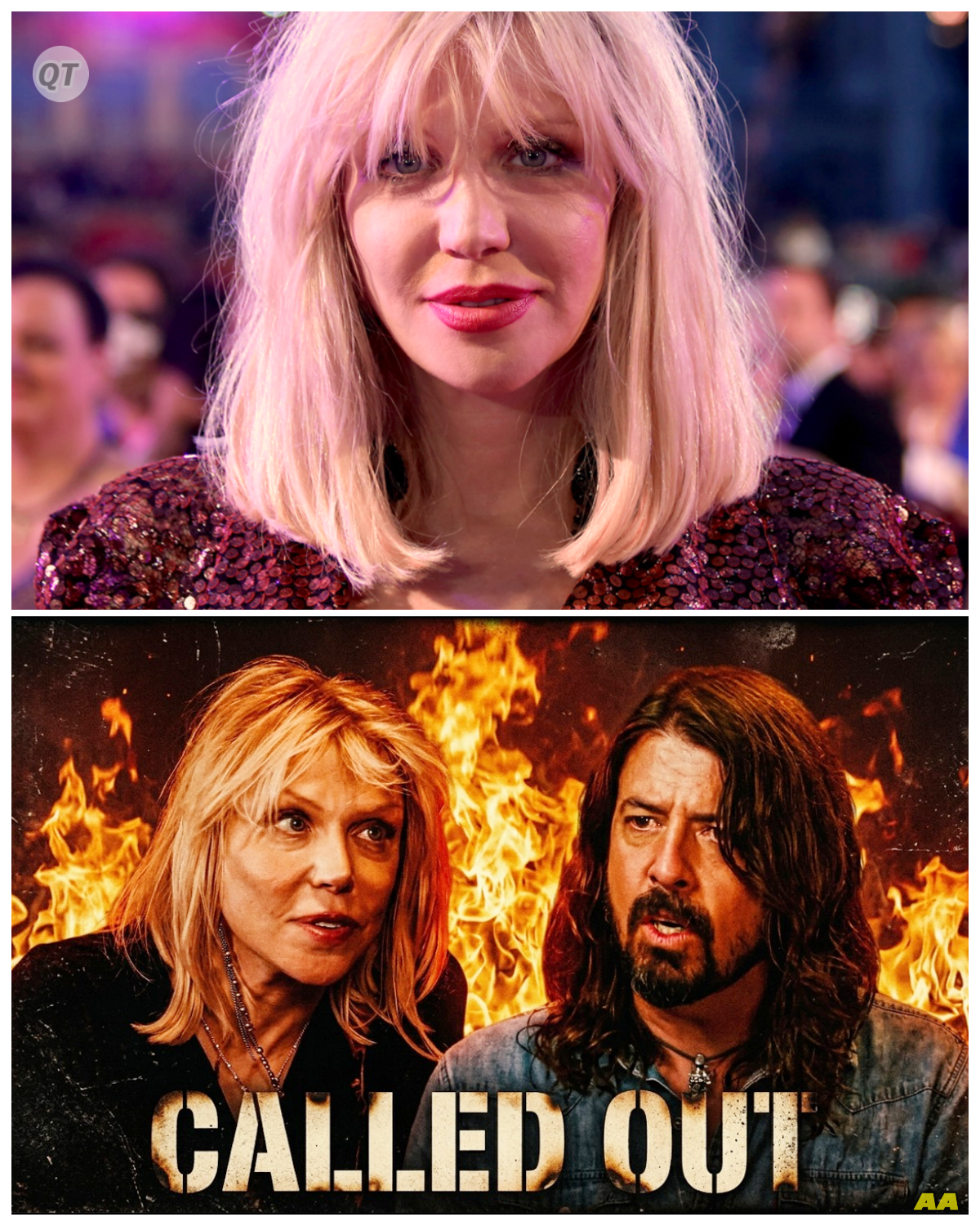 “Courtney Love SLAMS Dave Grohl with a Powerful Message: ‘Be Man Enough to Say It!'” -ZZ In a striking public statement, Courtney Love has slammed Dave Grohl, urging him to “be man enough to say it.” This confrontation has reignited the longstanding tensions between the two rock legends, drawing attention to their complicated history. As Love’s remarks circulate, fans are left speculating about the reasons behind her outburst. Will Grohl respond, and how will this affect their relationship moving forward?
