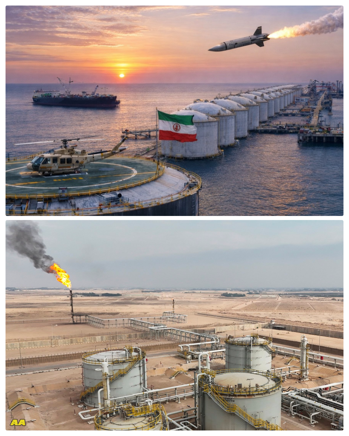 BREAKING NEWS! US DESTROYS LARGE IRANIAN OIL STORAGE FACILITY AT PORT IN THE STRASTLE OF HORMUD WITH LONG-RANGE MISSILES