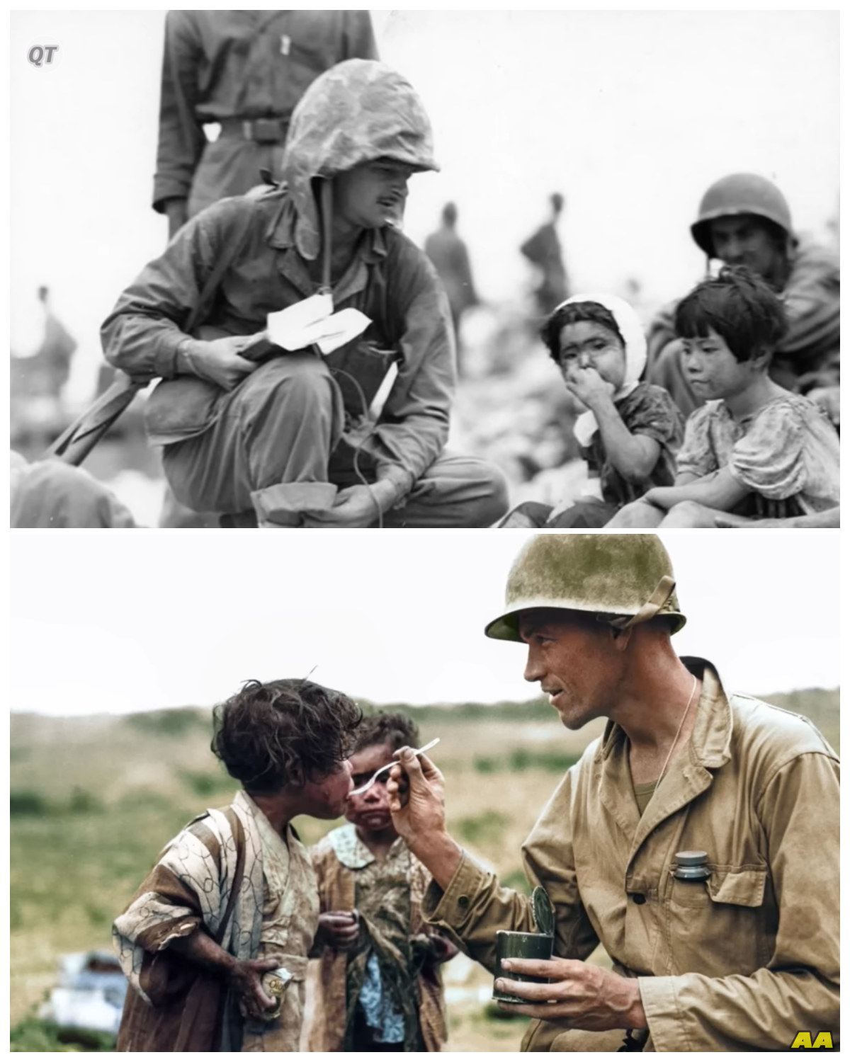 Japanese Civilians Couldn’t Believe American Soldiers Shared Their Rations With Them-ZZ