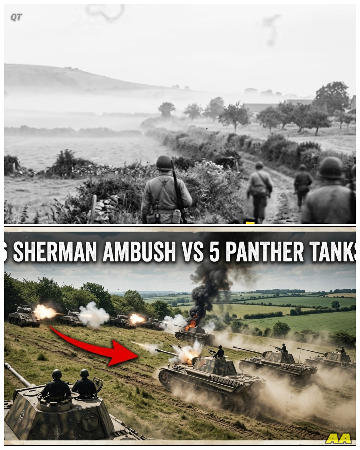 German Panthers Charged a Quiet Hill — Then 6 Hidden Shermans Opened Fire-ZZ