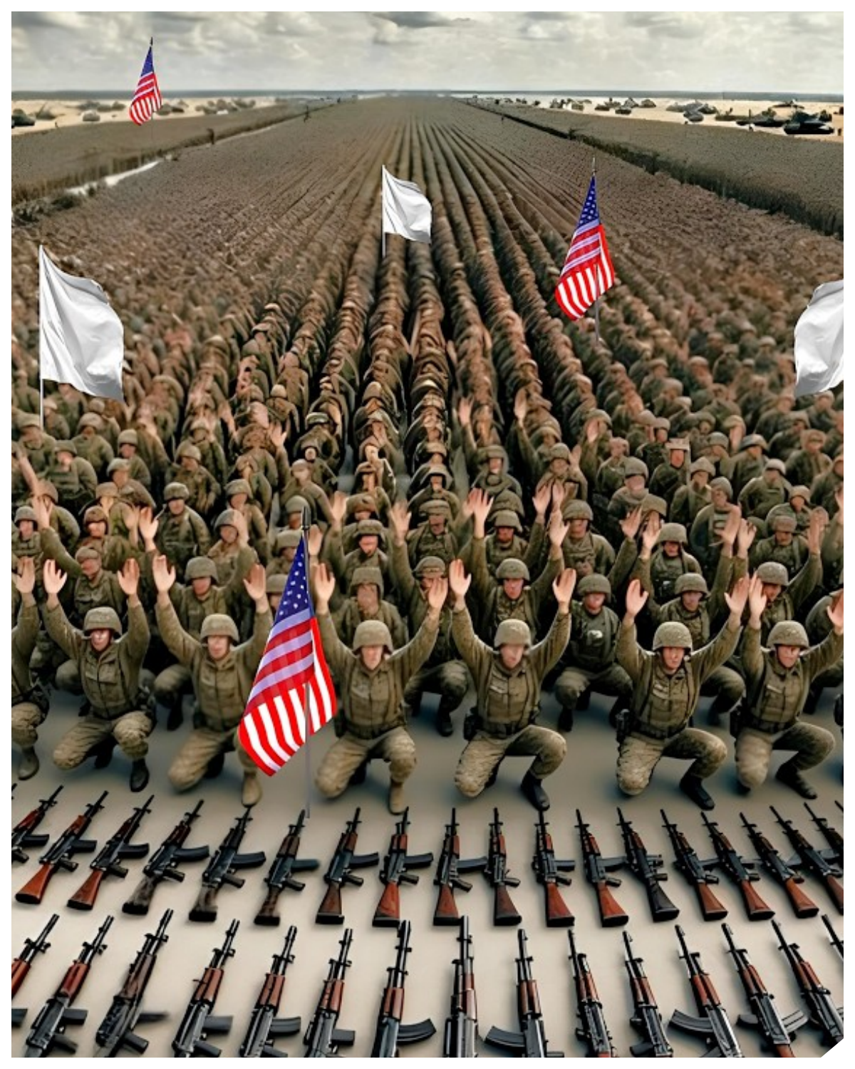Shocking news! 13,000 US troops kneel and surrender, look what happened.
