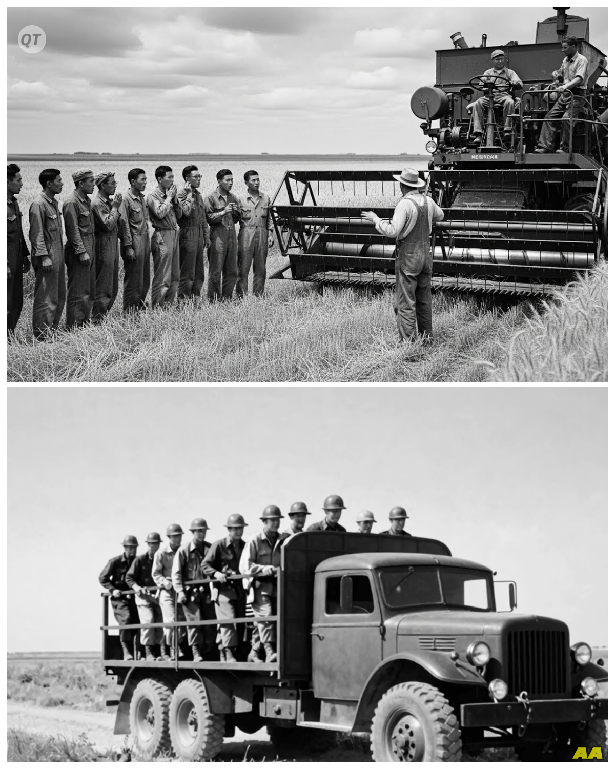Japanese POWs in Nebraska Were Shown a Combine Harvester — They Thought It Was a War Machine-ZZ