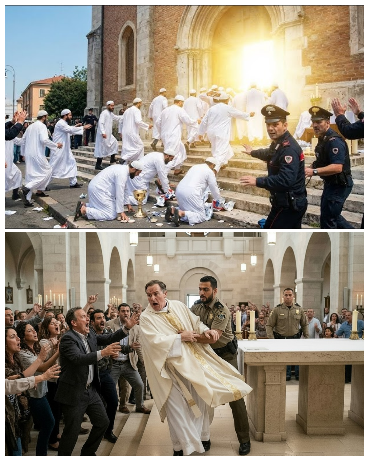 Muslim Officer Arrested a Priest Live on Altar Then Jesus Appeared