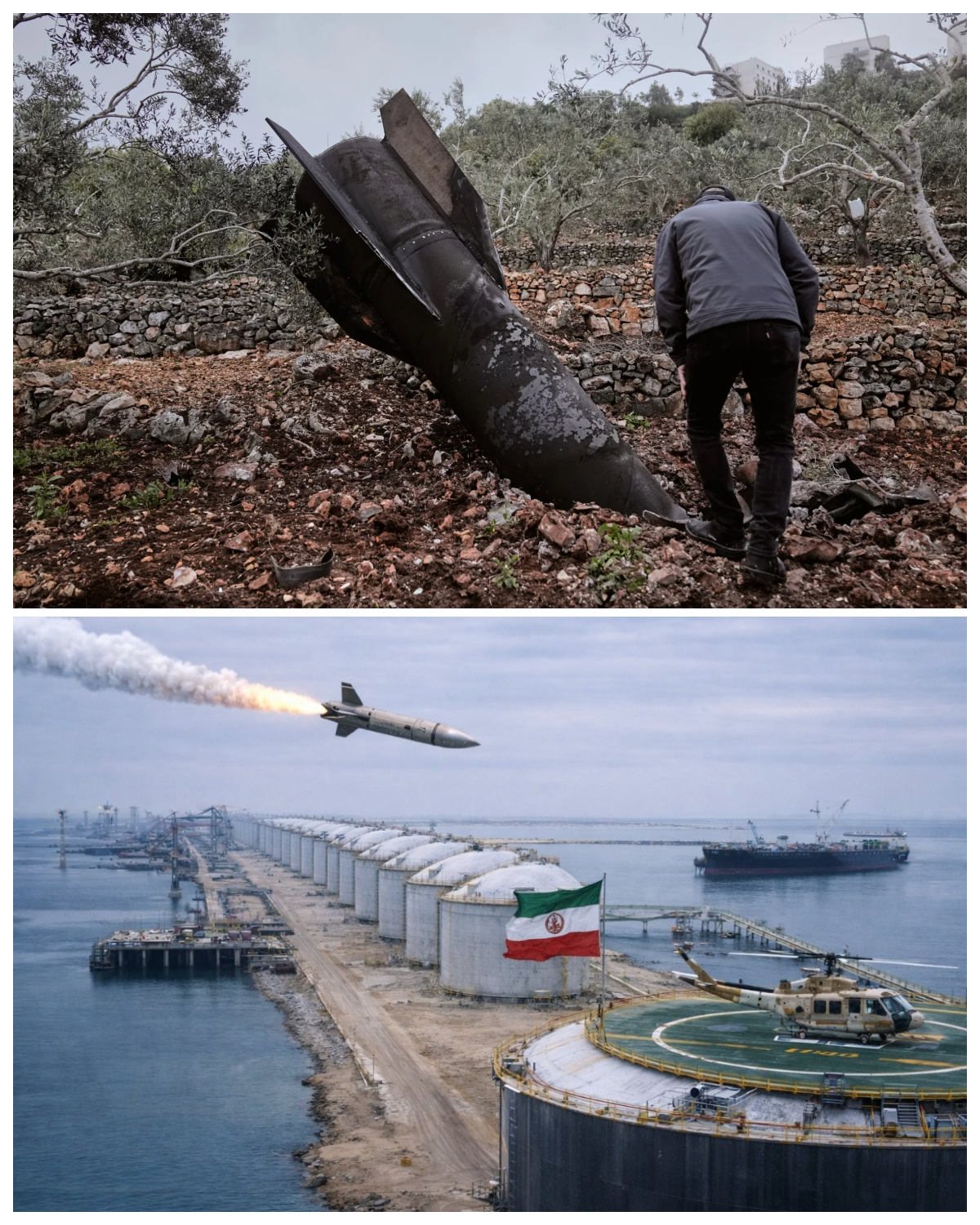 1 MINUTE AGO! US Air Force Strikes on Iranian Oil Depot in Hormuz Port with Long-Range Missile