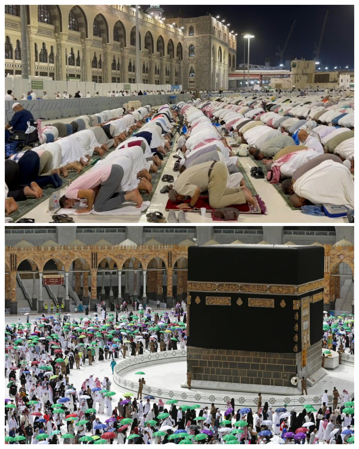 Worshippers pray in Mecca’s Grand Mosque as Saudi Arabia drops social distancing | AFP