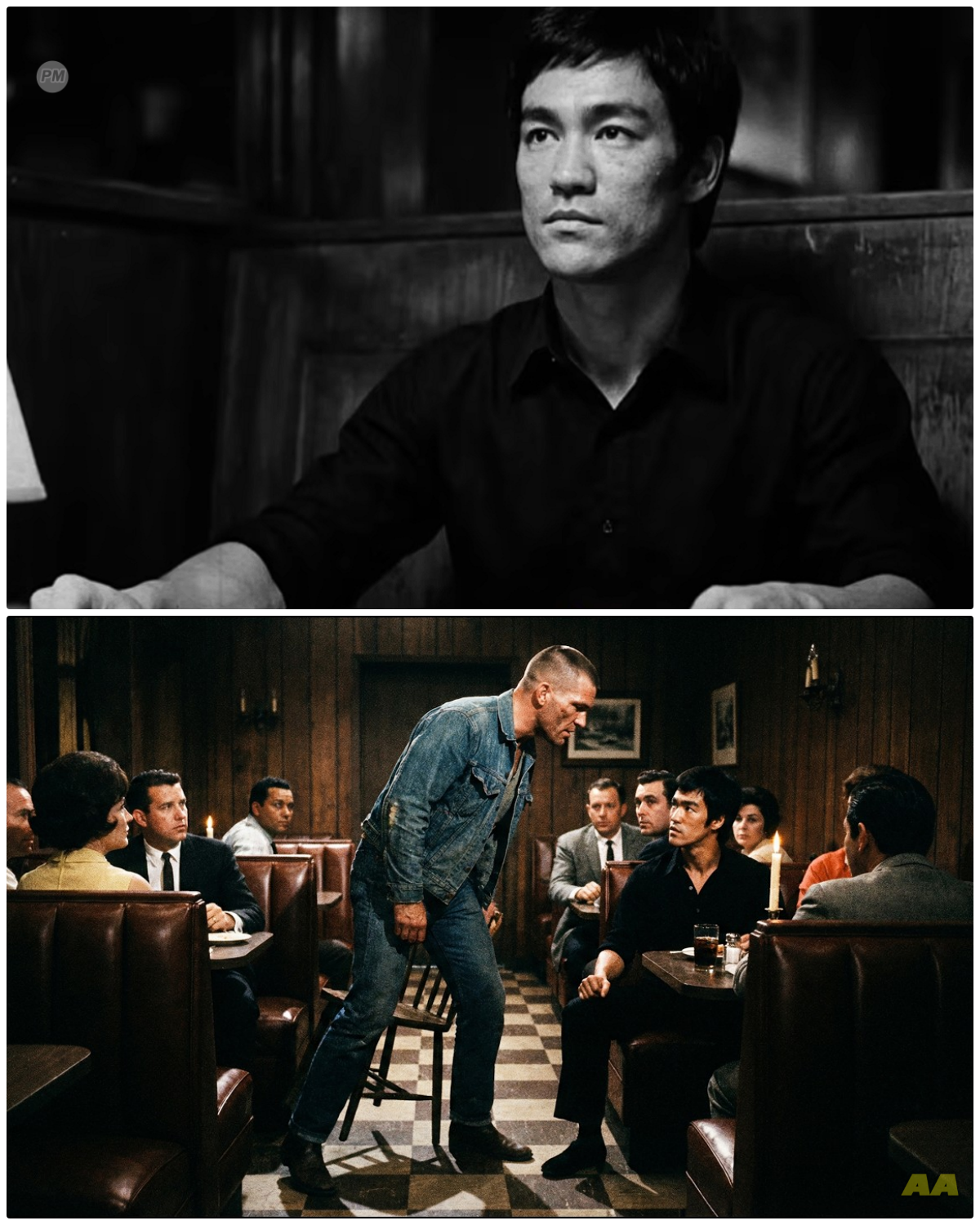 Bruce Lee Was Eating Alone When a Marine Said “No Chinese Allowed” — Gasping for Air 4 Seconds Later –