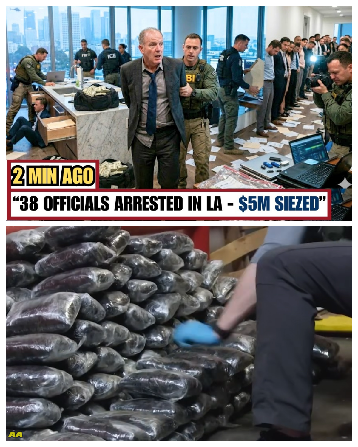 ICE & FBI Smashed Secret $5M Dr*g Network in Los Angeles 2 4 Tons Seized, 38 Officials Arrested