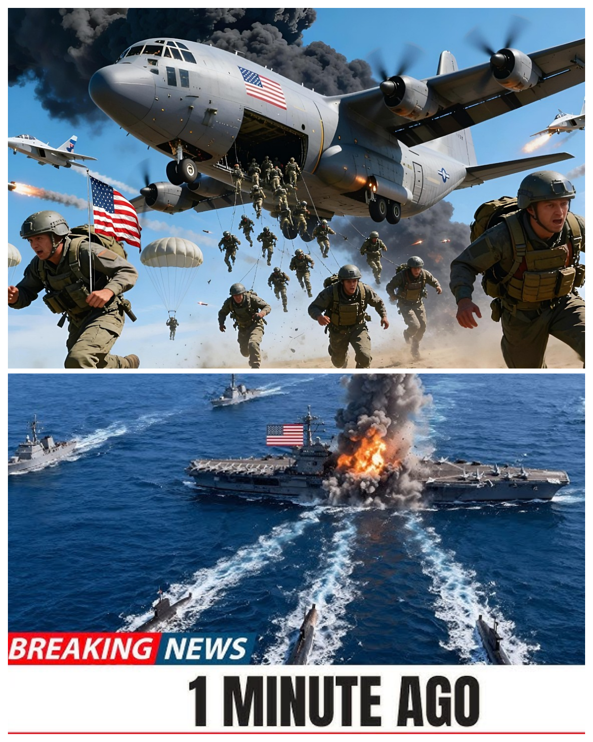 2 hours ago! Three US C-130 aircraft carrying the President were destroyed by Su-57 jets.<p>