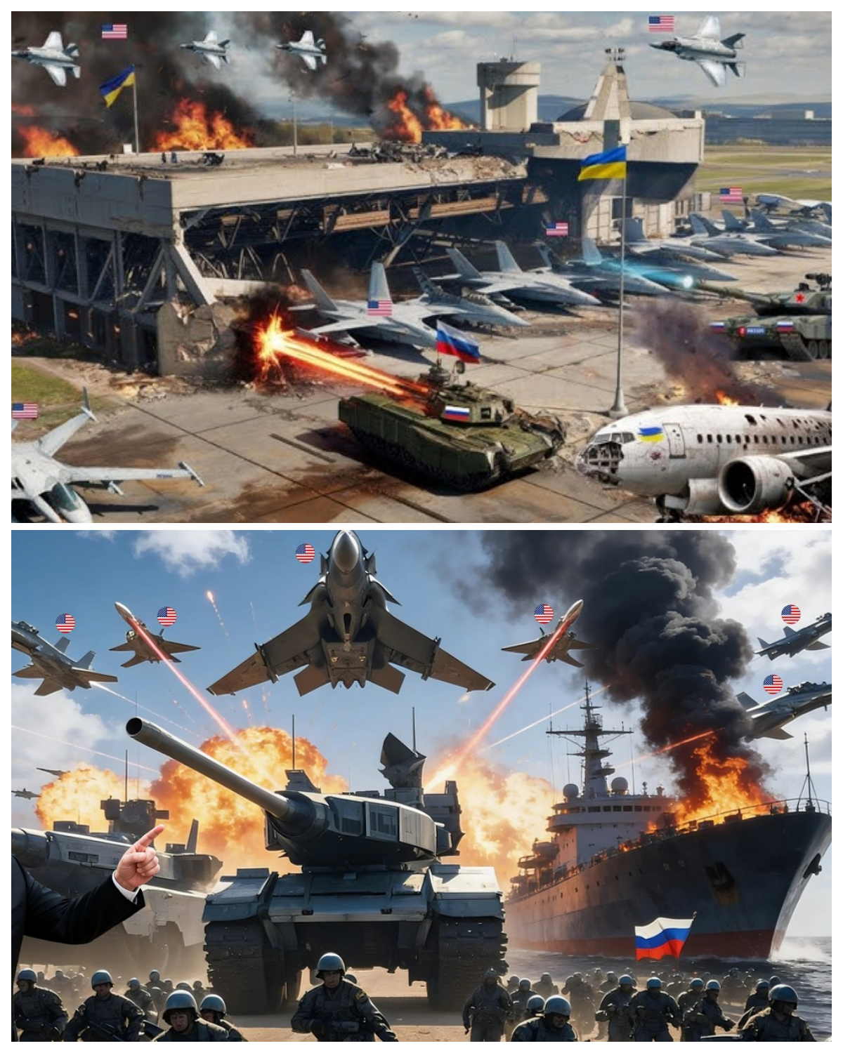 A Tragic End for US Fighter Jets! 175 US Fighter Jets Destroyed by Russian Laser Artillery Tanks