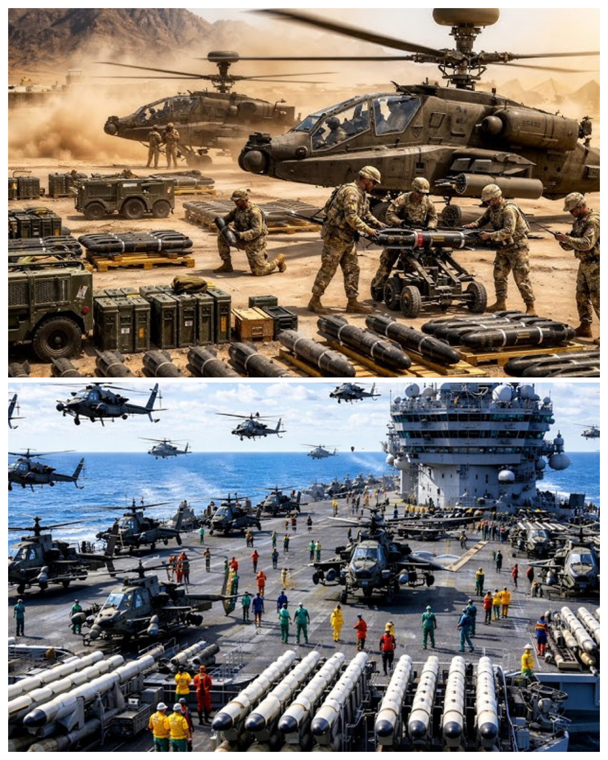 IRAN SHOCKED! US AH-64 Apache & AH-1Z Viper Armed with Hundreds of AGM-114 Missiles