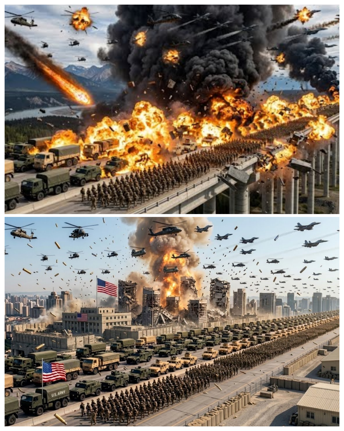 Just 5 minutes ago a convoy of 32000 elite US military troops was destroyed in an ambush.<p>