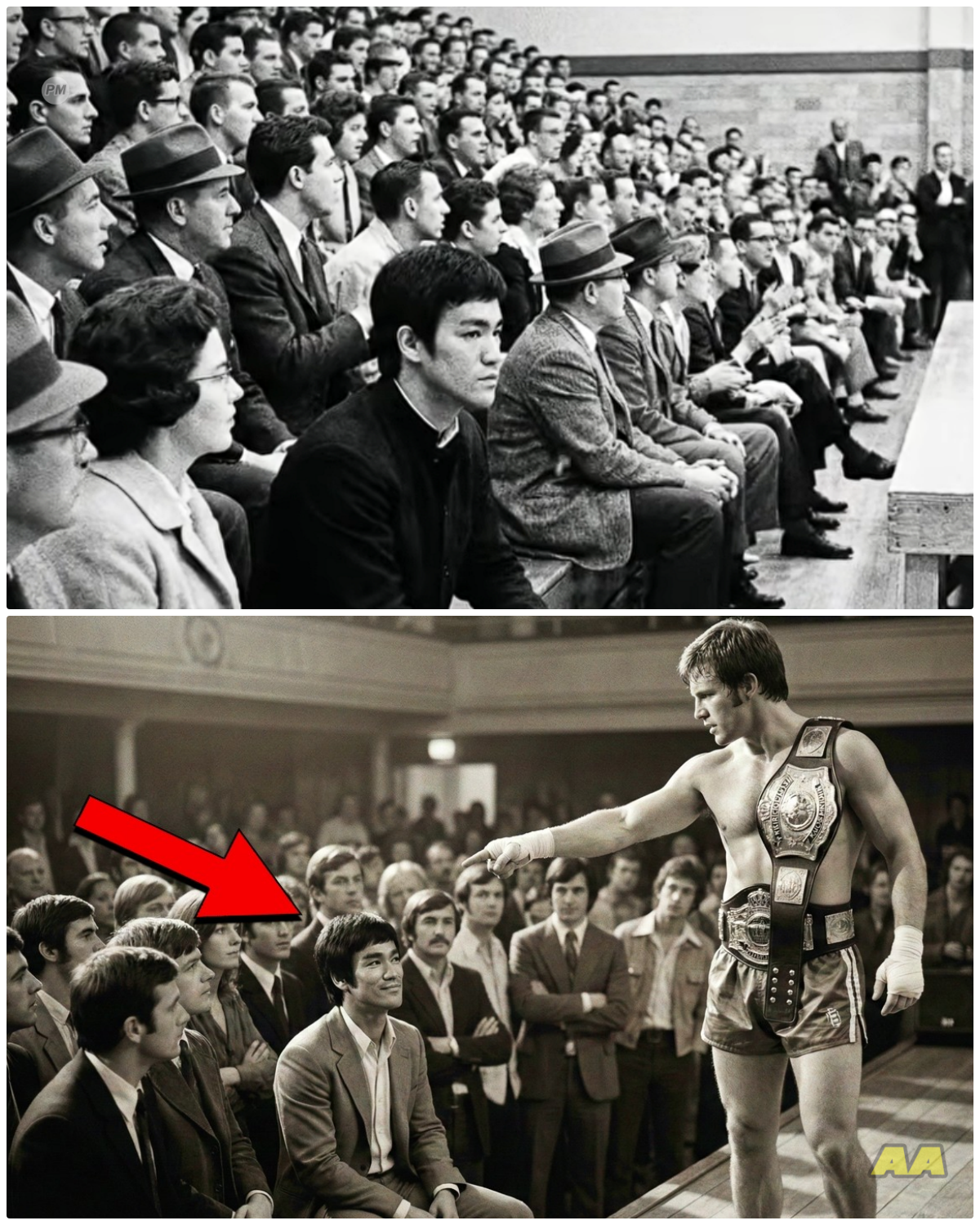 He Didn’t Know It Was Bruce Lee — The Kickboxing Champion Challenged a Random Man in the Audience