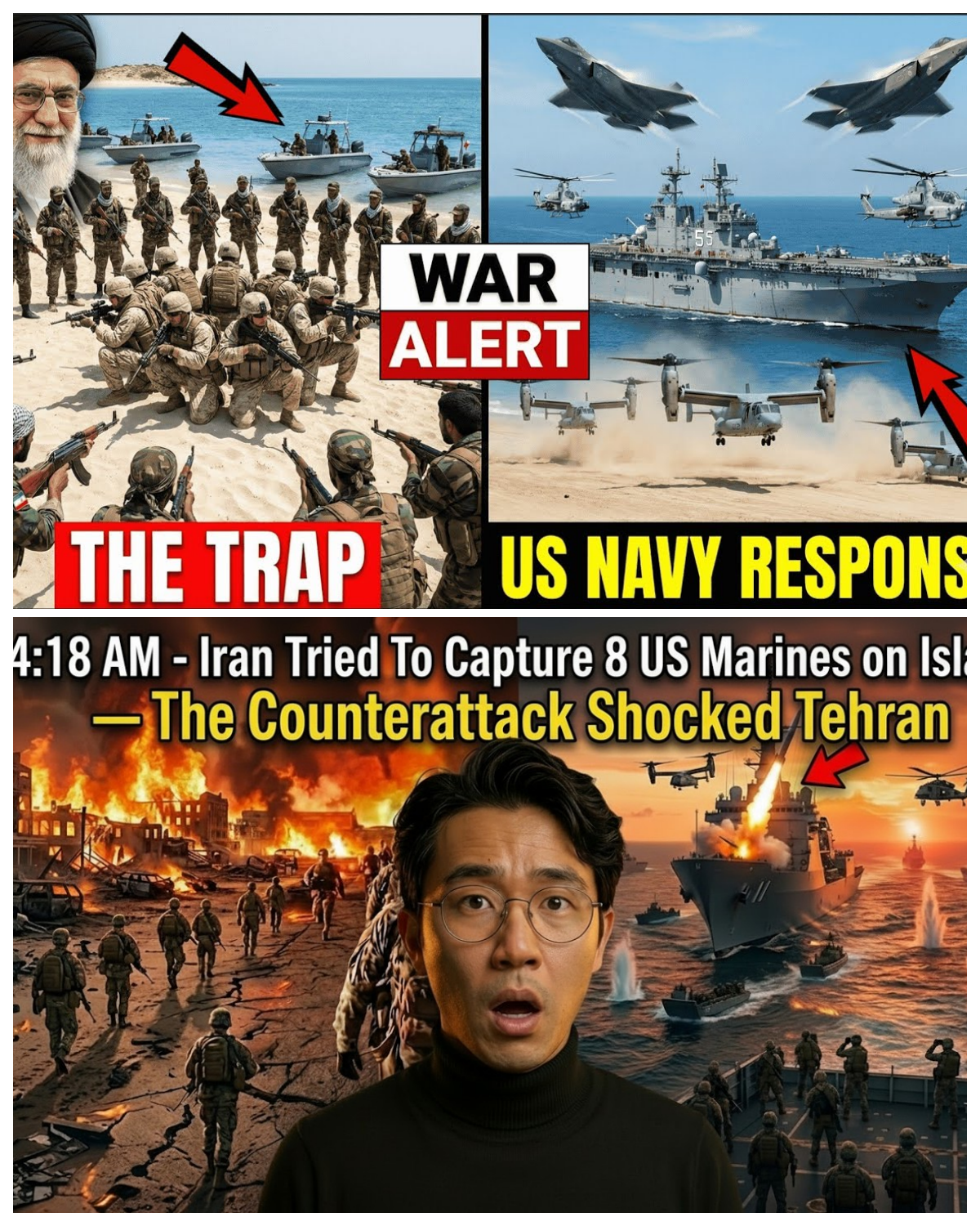 4:18 AM – Iran Tried To Capture 8 US Marines on Island — The Counterattack Shocked Tehran