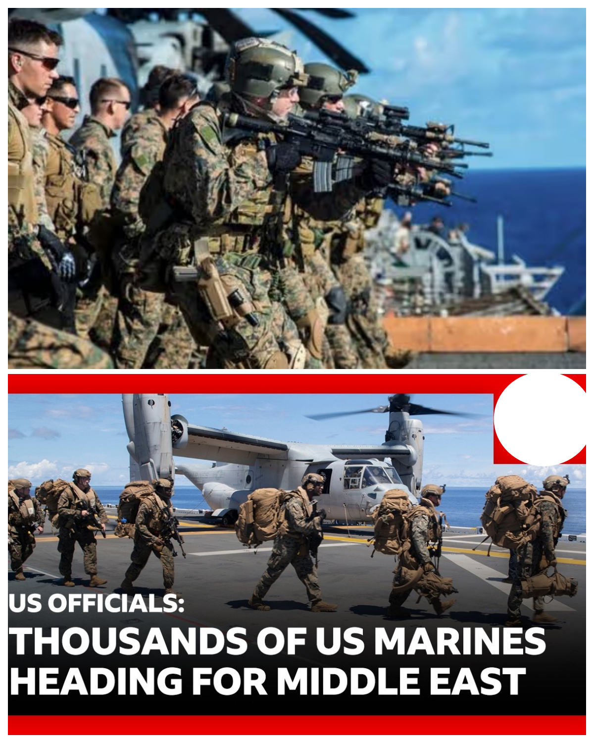 – Iran War – US officials say thousands of marines and assault ship on way to region