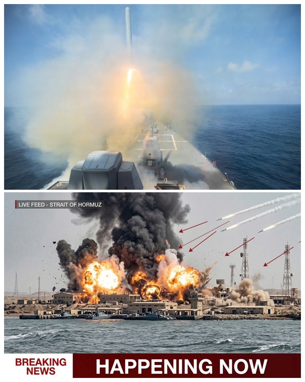 12 Tomahawks Just Launched at Iran — The Coastal Defense Never Stood a Chance