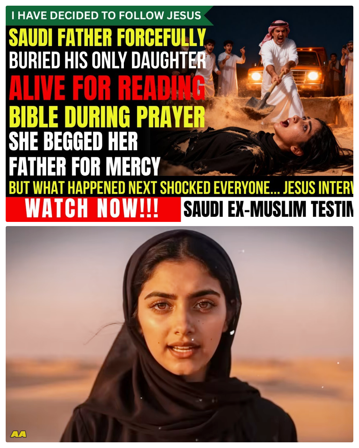 SAUDI FATHER BURIED HIS ONLY DAUGHTER ALIVE FOR READING BIBLE DURING PRAYER, THEN JESUS DID THIS…