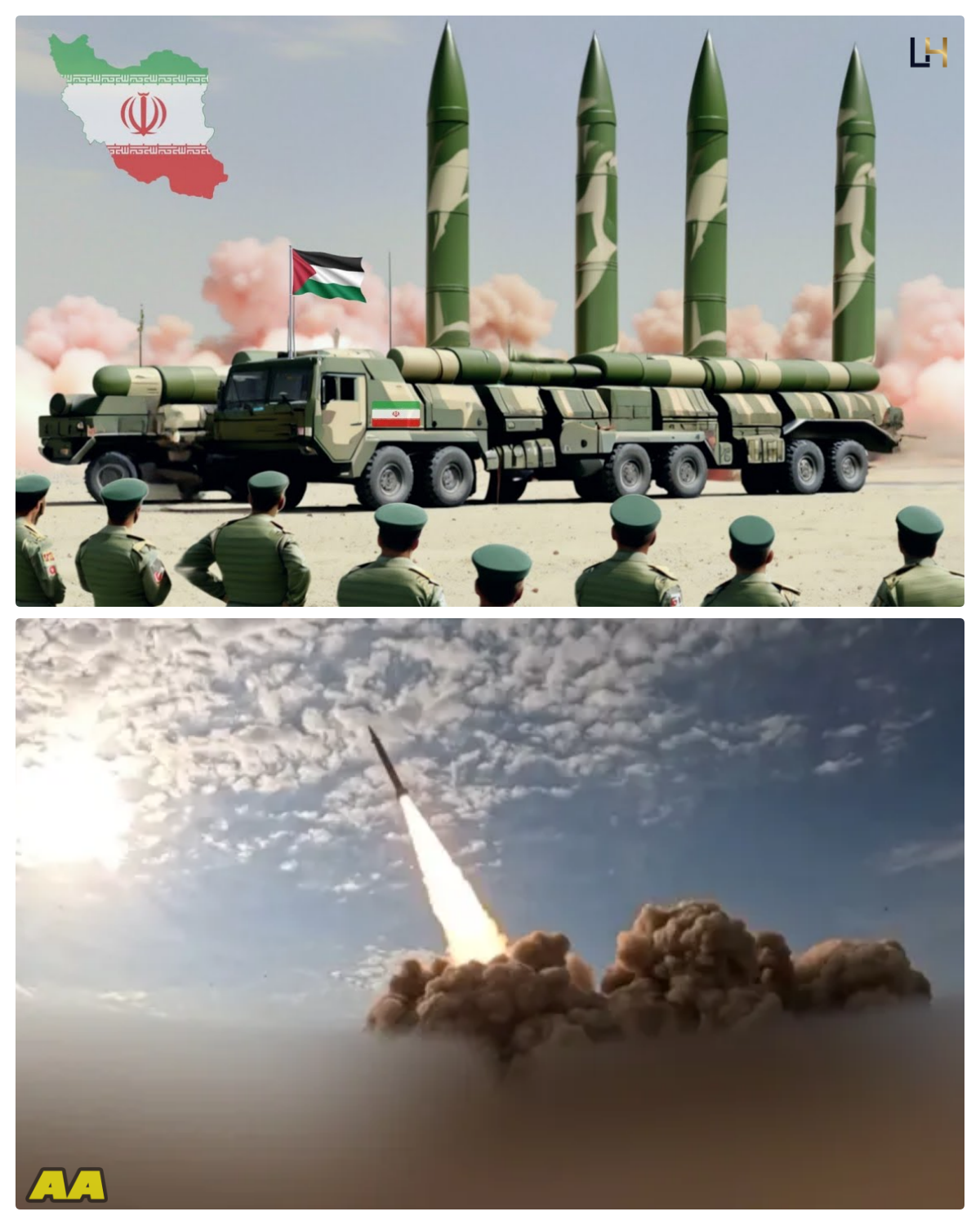 1 hour ago! Iranian military fired ballistic missiles in downtown Israel.