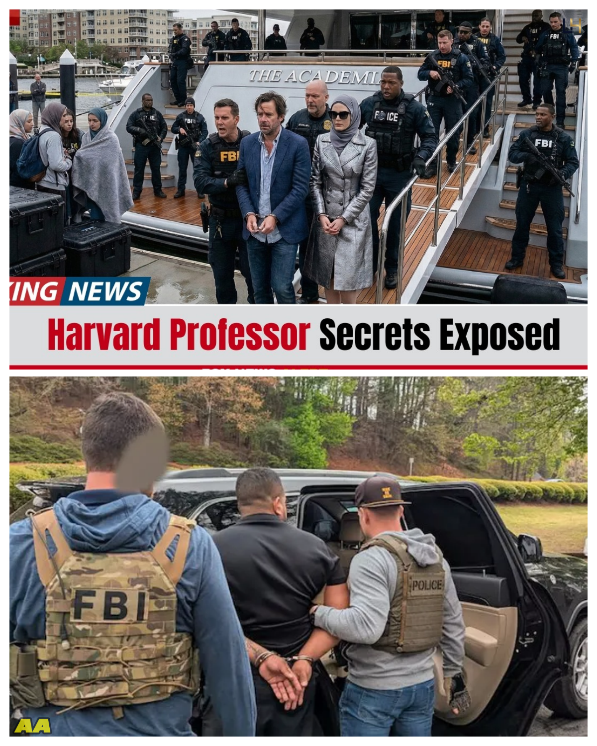 FBI & ICE Storms Harvard Professor’s Couple’s Superyacht —Students Forced into Blackmail 32 Arrested