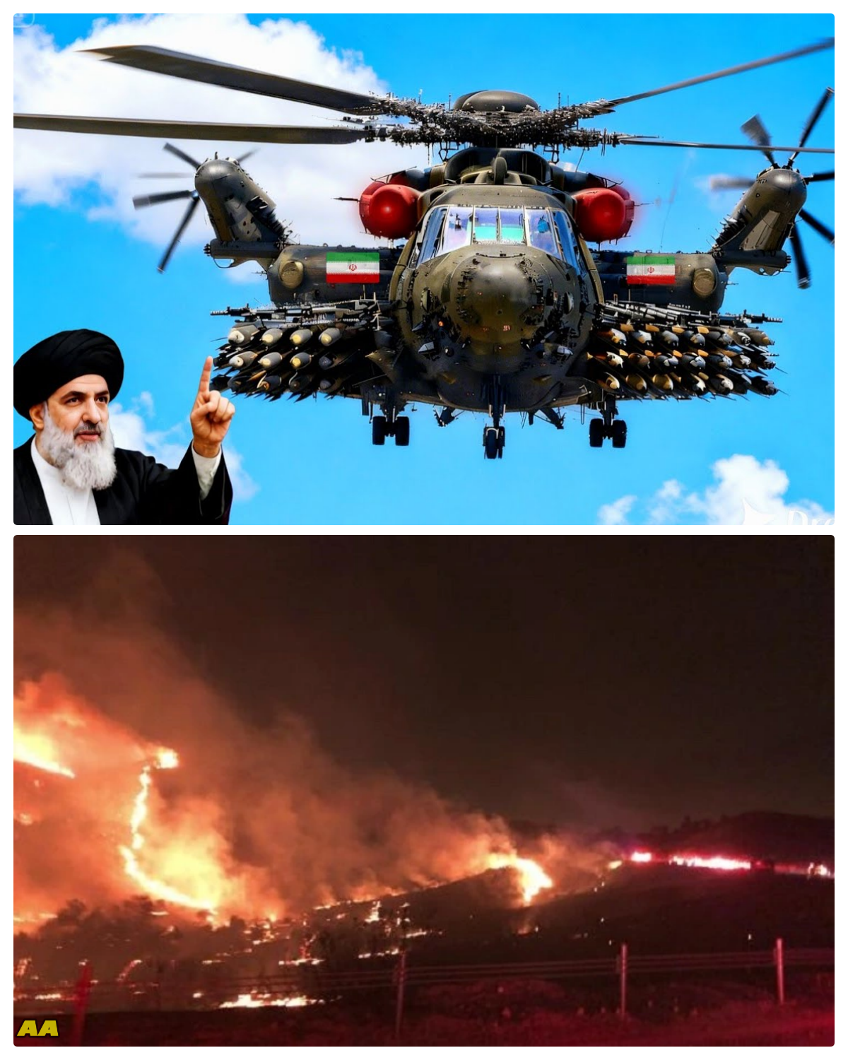2 hours ago! Iranian Su-24 fighter jets destroyed a secret US military camp on the border.