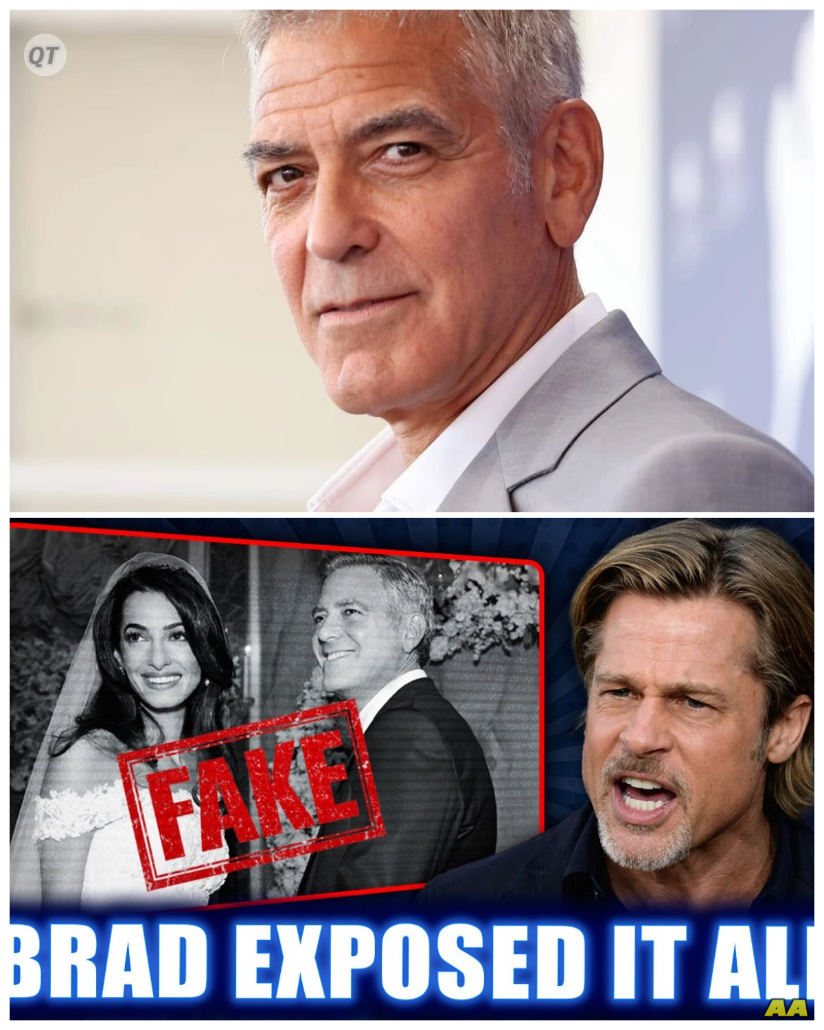 “Brad Pitt BREAKS the Silence: The Disturbing Truth About George Clooney’s Marriage Exposed!” -ZZ  Prepare for a scandal that could rock Tinseltown! Brad Pitt has stepped into the spotlight to reveal the shocking truth about George Clooney’s marriage—a truth steeped in lies and hidden agendas. As the drama unfolds, we take you behind the scenes of a relationship that was once the envy of all. What secrets are being kept, and how will this revelation change everything we thought we knew?