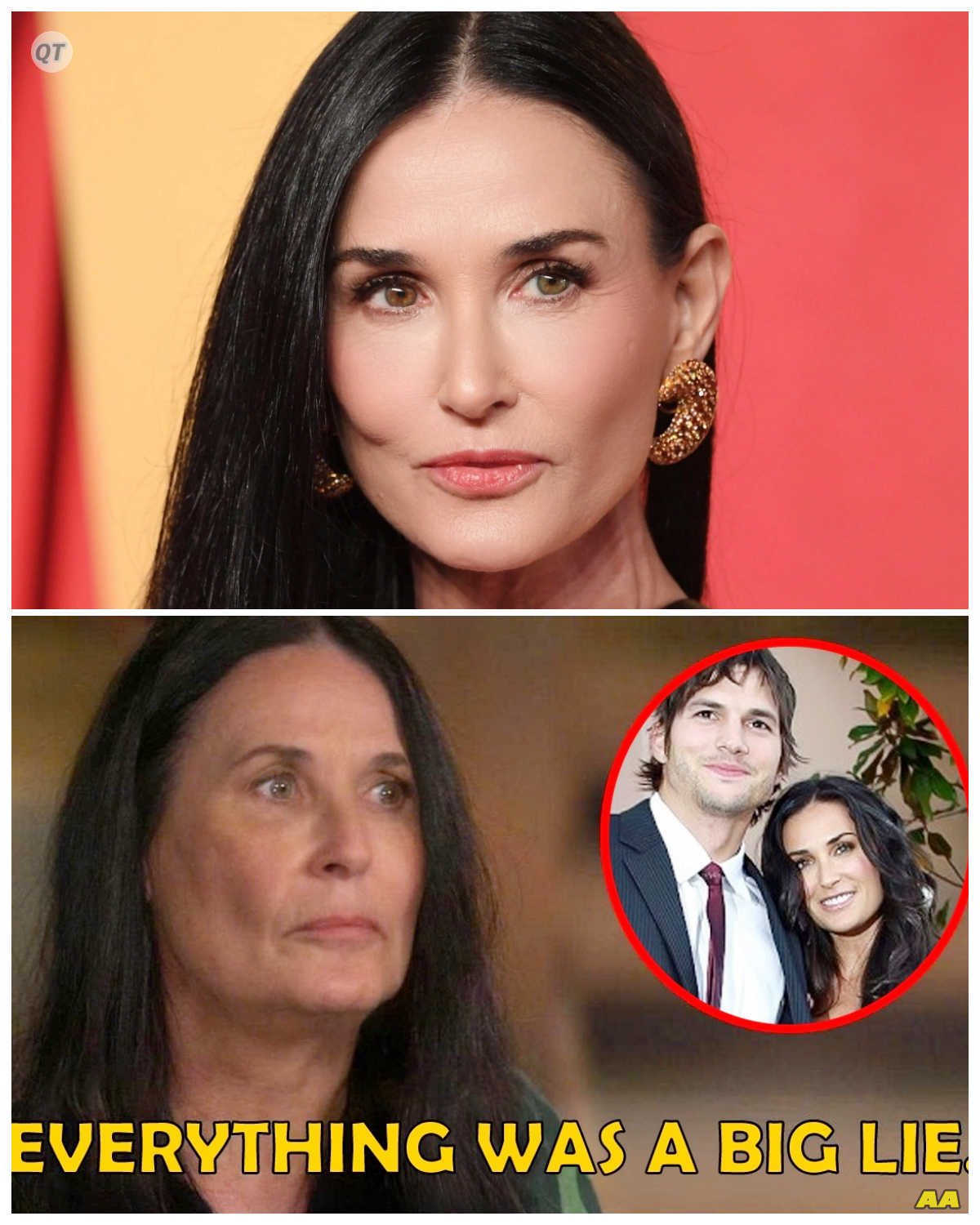 “The Untold Story: Demi Moore at 62 Reveals Ashton Kutcher’s Darkest Secrets! -ZZ”  In a powerful new interview, Demi Moore, now 62, exposes the untold story of her marriage to Ashton Kutcher, sharing the darkest secrets that haunted their relationship. What shocking revelations has she made about their time together, and how do they reflect the complexities of love in the spotlight? As she opens up about her experiences, prepare for a gripping tale that dives deep into the heart of Hollywood’s most talked-about couple!