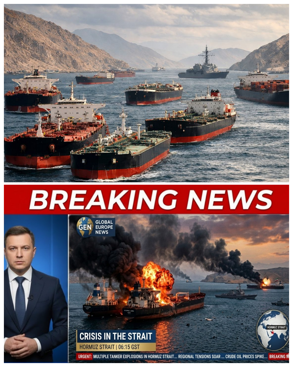 Tensions in the Strait of Hormuz Are Increasing — Oil Tankers from 6 Countries Explode! What Happens