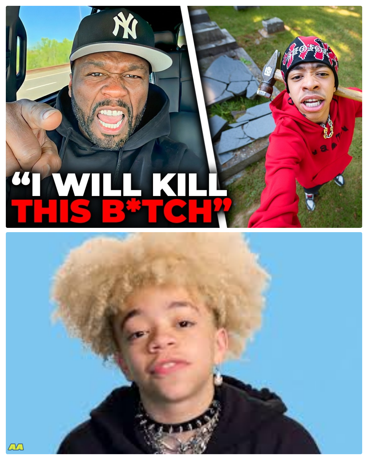 50 Cent LOSES IT After King Harris Disrespects His Mother’s Grave On Camera