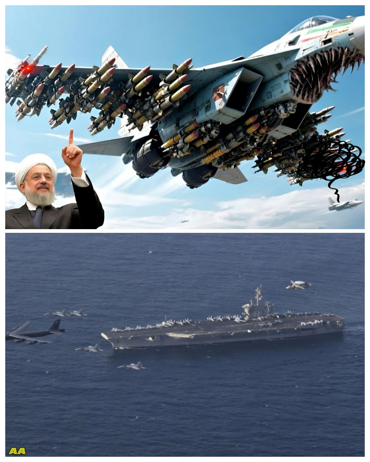 A resounding victory! Iran successfully repelled and destroyed an aircraft carrier in the Strait of Hormuz.