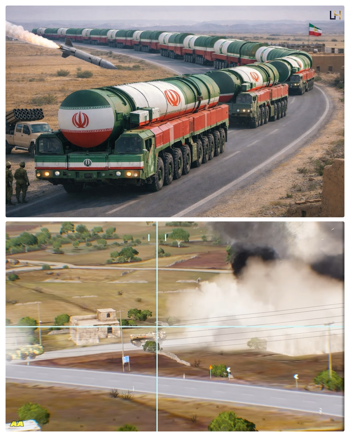 2 MINUTES AGO! US forces successfully destroyed an Iranian convoy with 25 ballistic missiles in a booby trap.