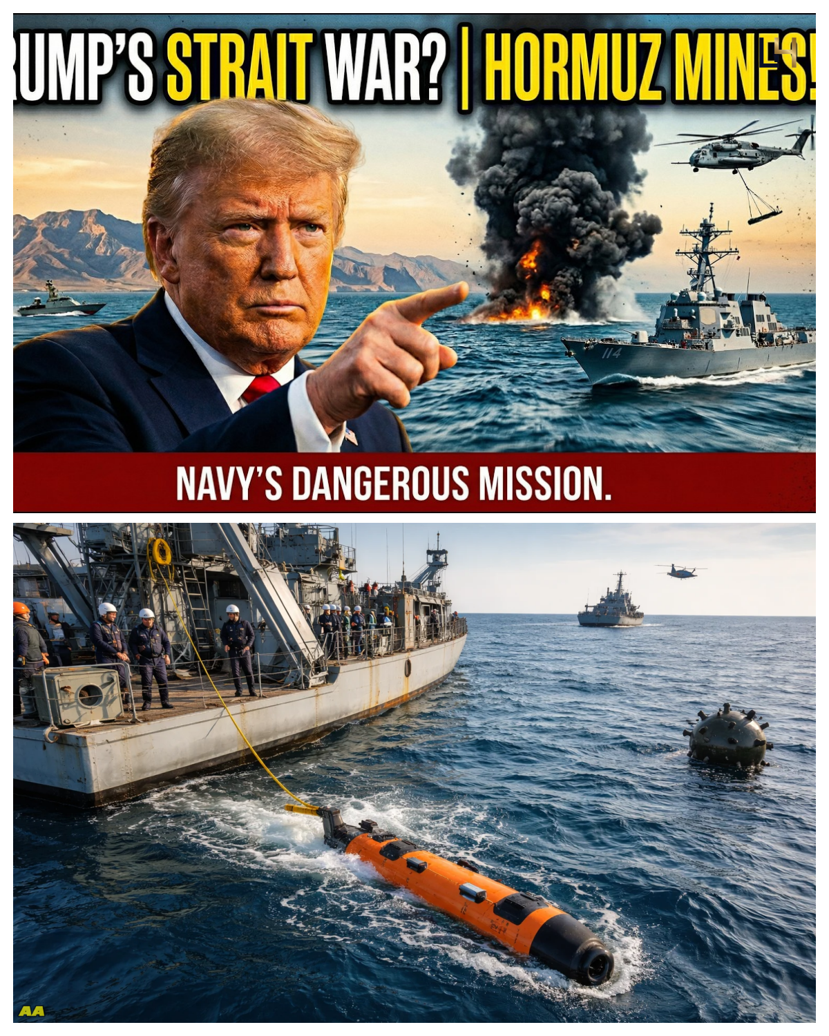 US Navy Destroyers to Clear Mines in Strait of Hormuz