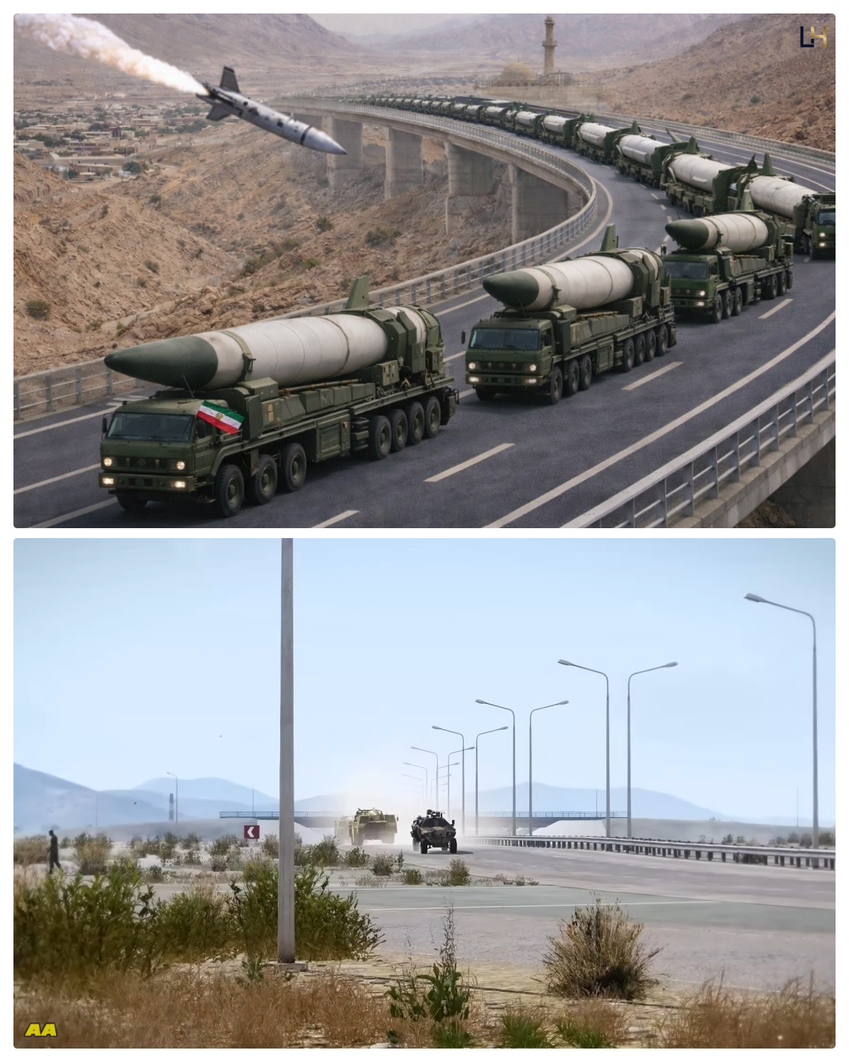 US forces successfully struck an Iranian long-range ballistic missile convoy with missiles.