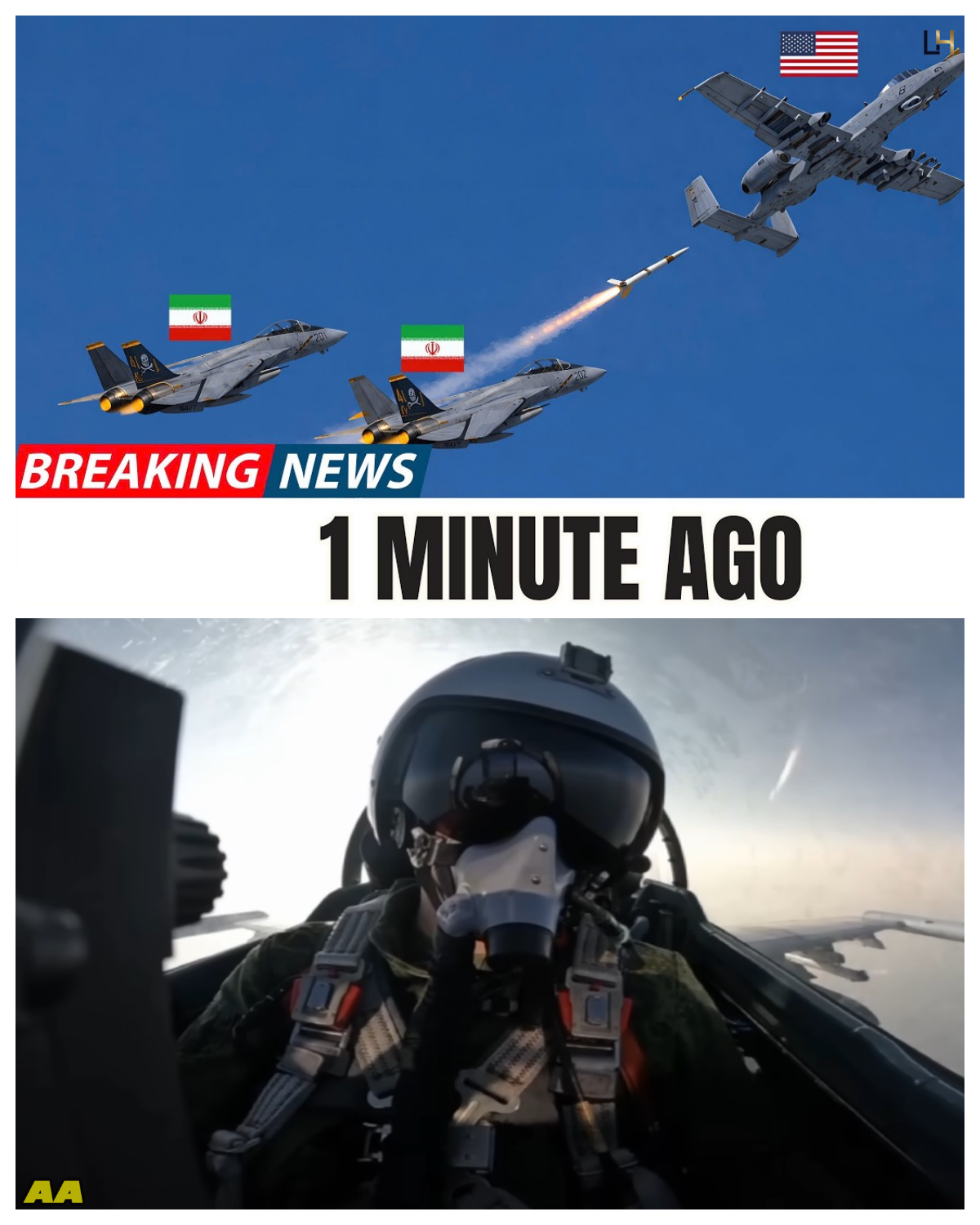 2 Iranian F-14 Tomcats HUNT an A-10 Warthog in Hormuz — A Perfect Trap