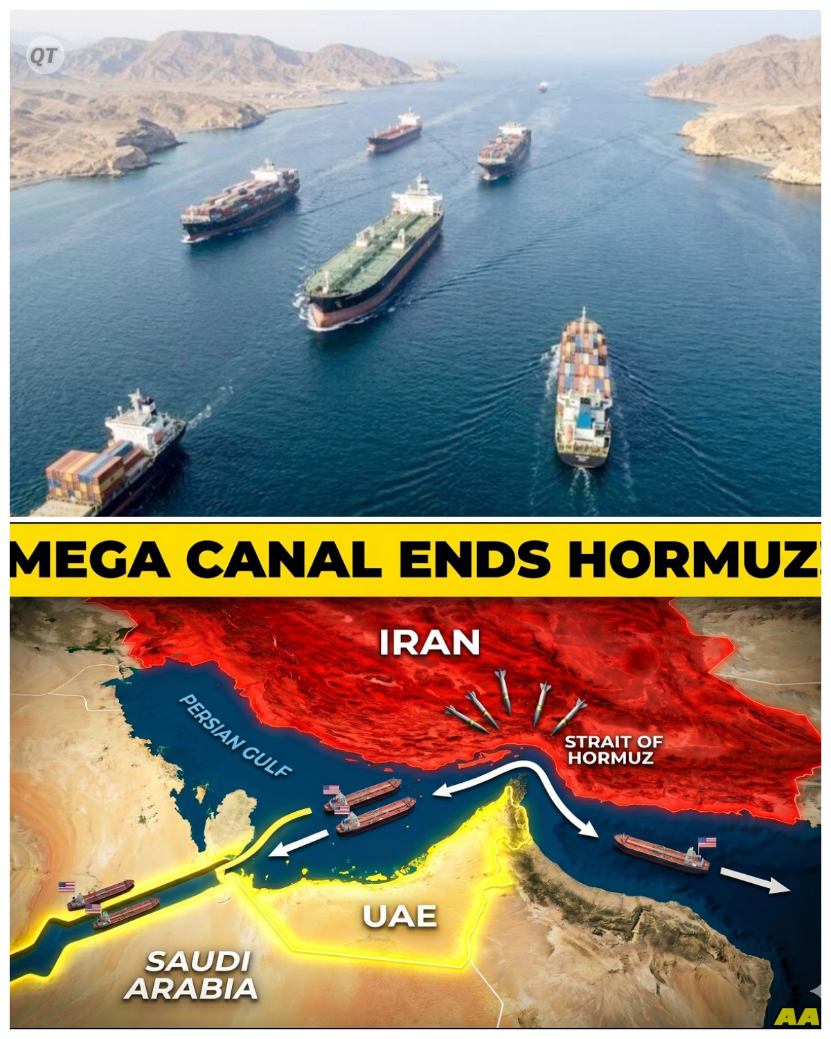 “MEGA CANAL REVEALED: Saudi Arabia and UAE’s $200B Plan to End Iran’s Strait of Hormuz Control!” -ZZ  In a groundbreaking announcement, Saudi Arabia and the UAE are embarking on a $200 billion mega canal project that seeks to bypass Iran’s strategic Strait of Hormuz once and for all. As the stakes rise in this high-stakes game of geopolitics, this ambitious initiative aims to secure oil transport and diminish Iran’s regional power. What challenges will arise during the construction of this monumental canal, and how will it reshape the dynamics of Middle Eastern politics? This compelling narrative dives deep into the implications of a project that could alter the course of history!