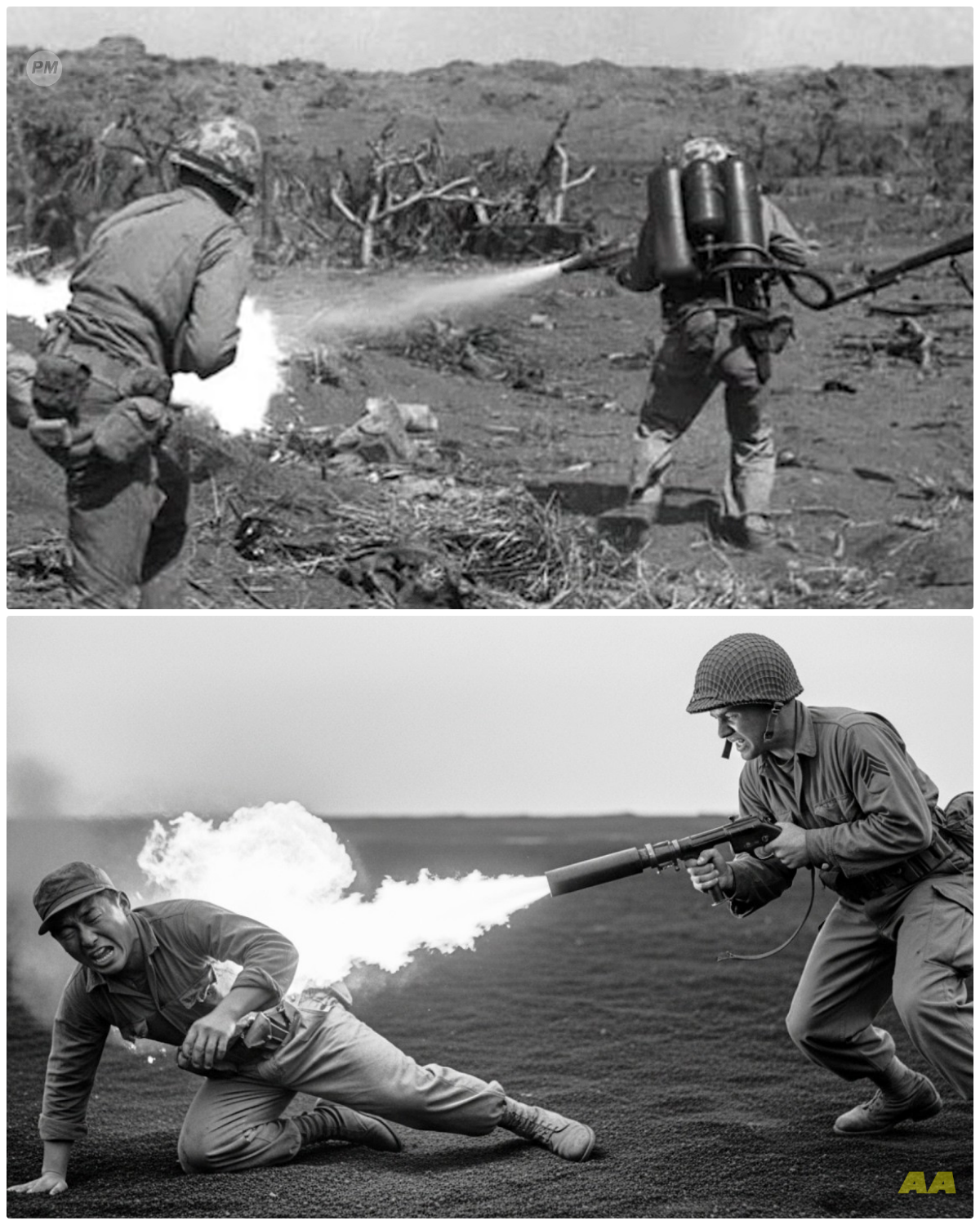 When 3 Japanese Charged This American With Bayonets — He Burned Them All in 7 Seconds