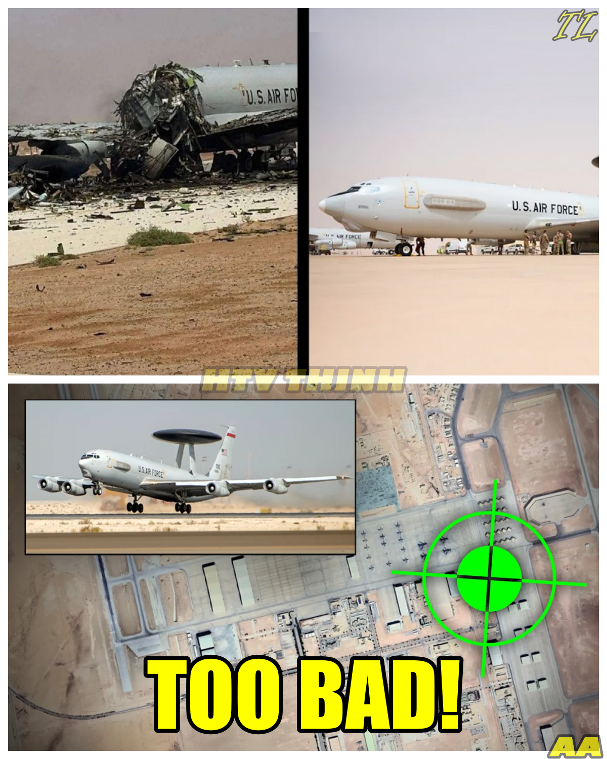 IRAN’S DEADLY STRIKE: OVER $1 BILLION IN U.S. AIR POWER DESTROYED!!! In a shocking escalation of military conflict, Iran has successfully targeted and destroyed two E-3 Sentry AWACS aircraft at Prince Sultan Air Base in Saudi Arabia, crippling U.S. aerial surveillance capabilities in the region. With each aircraft valued at nearly $500 million, the loss represents a catastrophic blow to American military strength, especially as tensions with Iran continue to rise. Reports indicate that more than a dozen U.S. service members were injured in the attack, heightening fears of a broader conflict. As Iran’s Islamic Revolutionary Guard Corps intensifies its offensive, the U.S. military faces a daunting challenge: how to respond without further escalating the situation. With the balance of power shifting and Iranian missile strikes achieving unprecedented success rates, the clock is ticking for U.S. forces in the Middle East. Will this devastating blow force a reevaluation of American strategy, or are we witnessing the beginning of a larger, more dangerous confrontation?